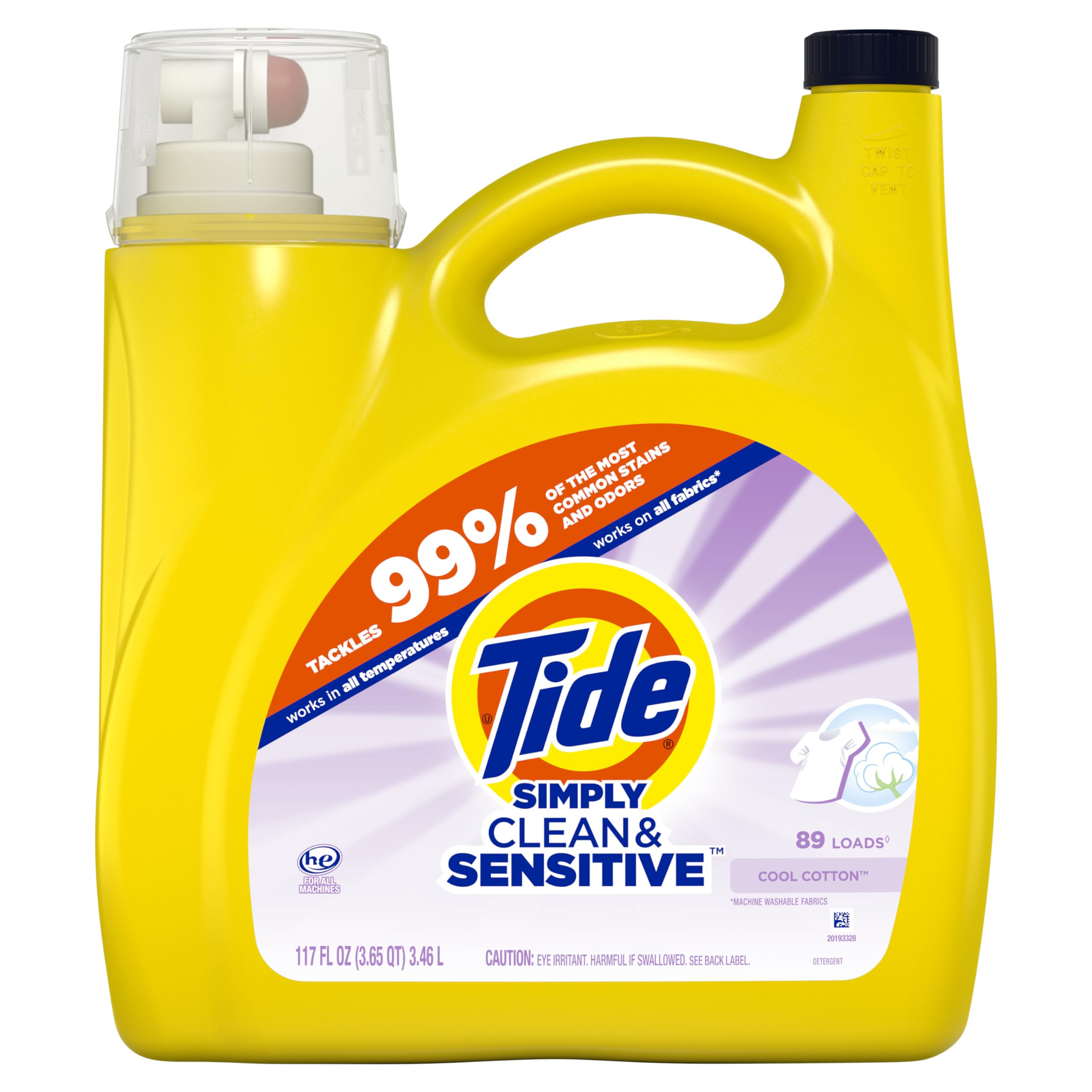 Foto 2 pulgar | Detergente Para Ropa Tide Simply Clean & Sensitive, 3,47 L, 89 Cargas - Venta Internacional.