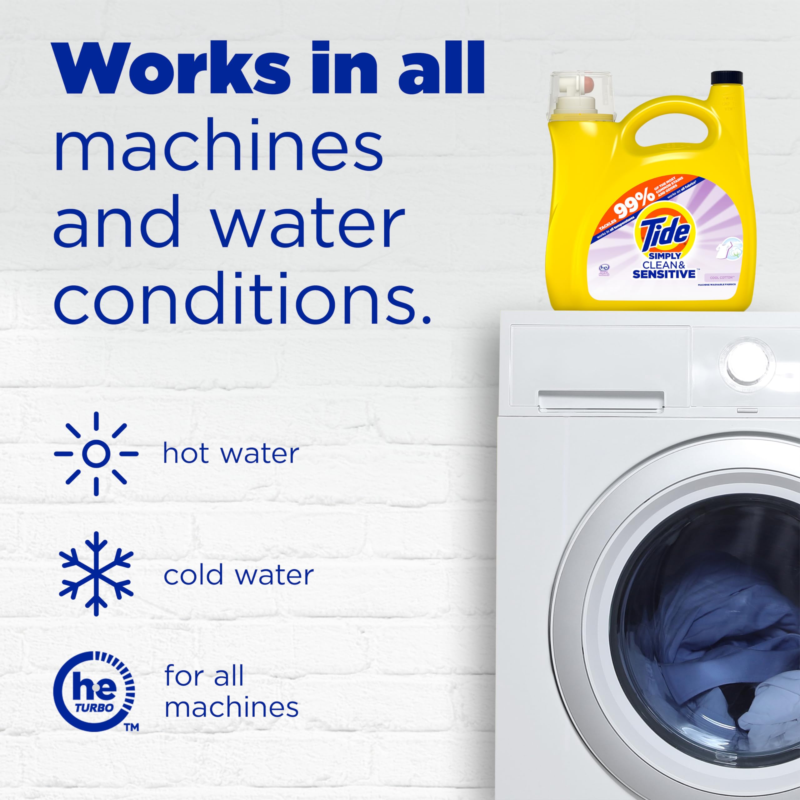 Foto 6 pulgar | Detergente Para Ropa Tide Simply Clean & Sensitive, 3,47 L, 89 Cargas - Venta Internacional.