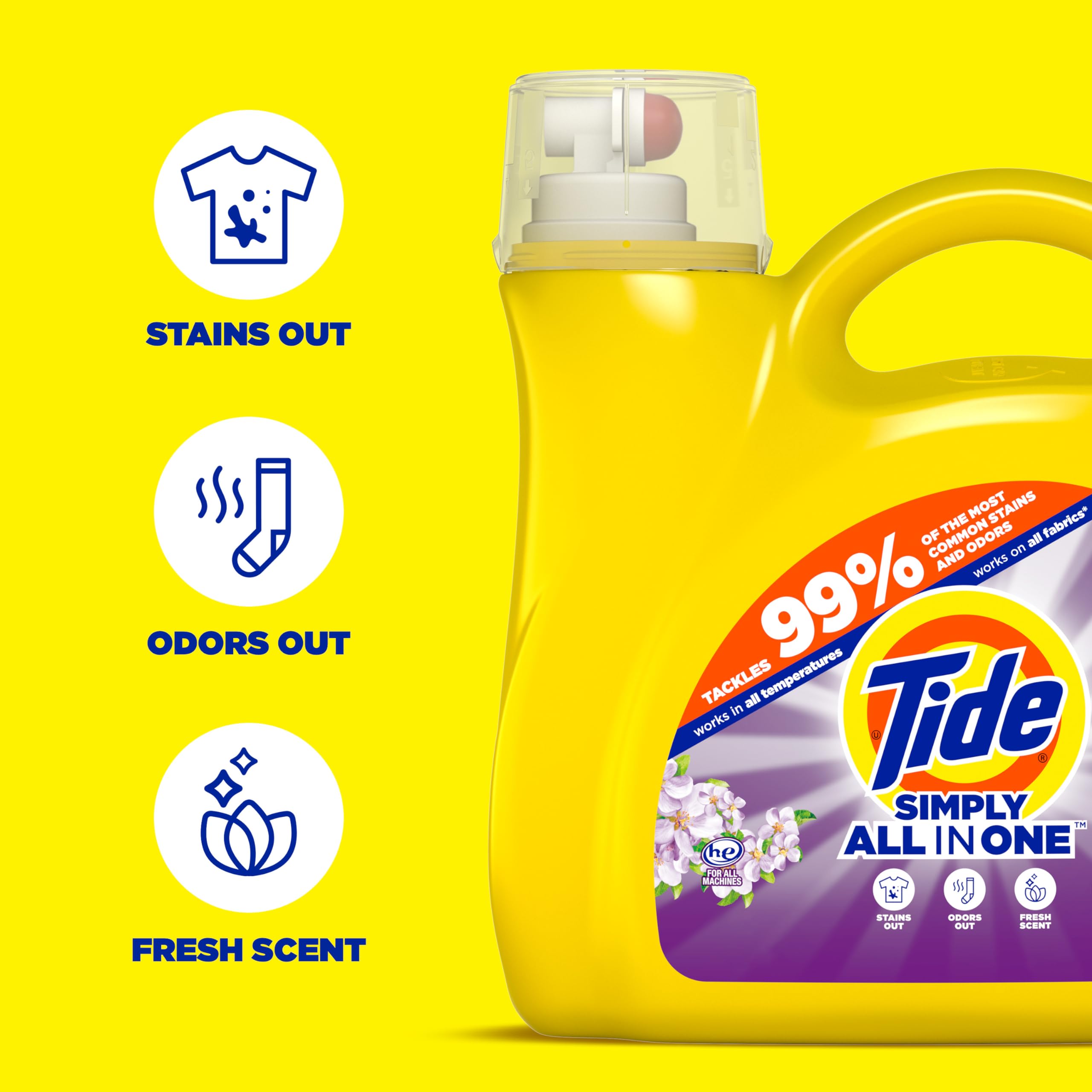 Foto 5 pulgar | Detergente Para Ropa Tide Simply Clean & Fresh, 3,47 L, 89 Cargas - Venta Internacional.