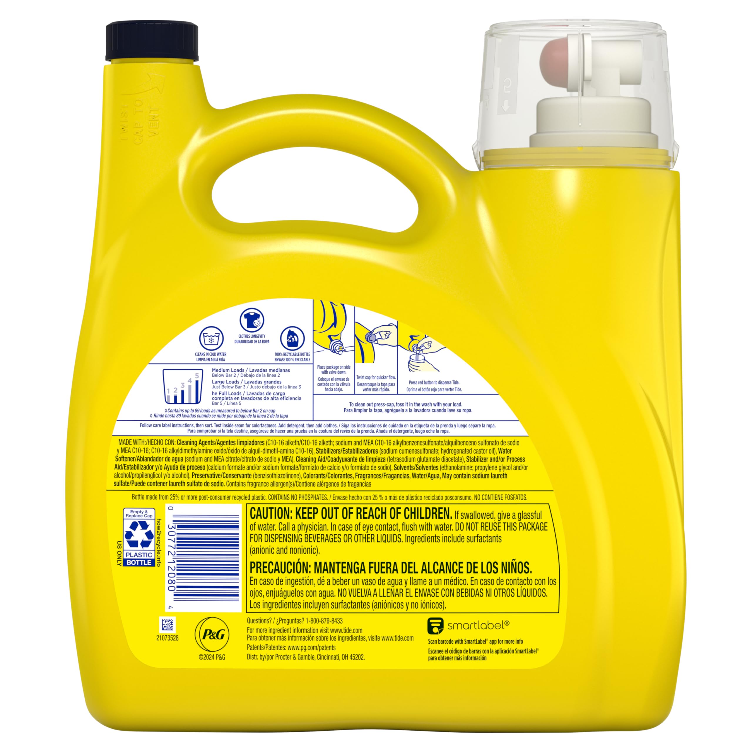 Foto 8 pulgar | Detergente Para Ropa Tide Simply Clean & Fresh, 3,47 L, 89 Cargas - Venta Internacional.