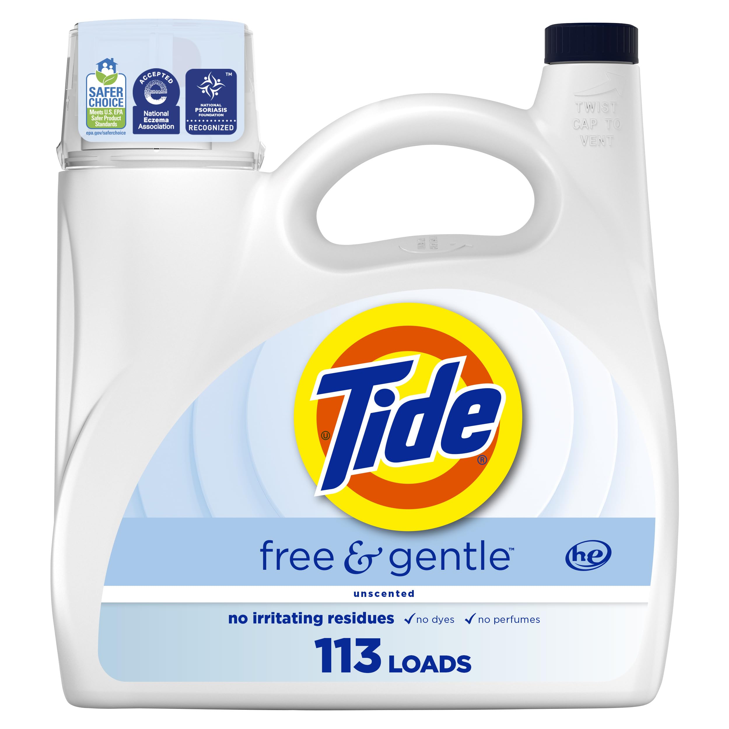 Foto 2 pulgar | Detergente Para Ropa Tide Free & Gentle, 4,4 L, 113 Cargas - Venta Internacional.