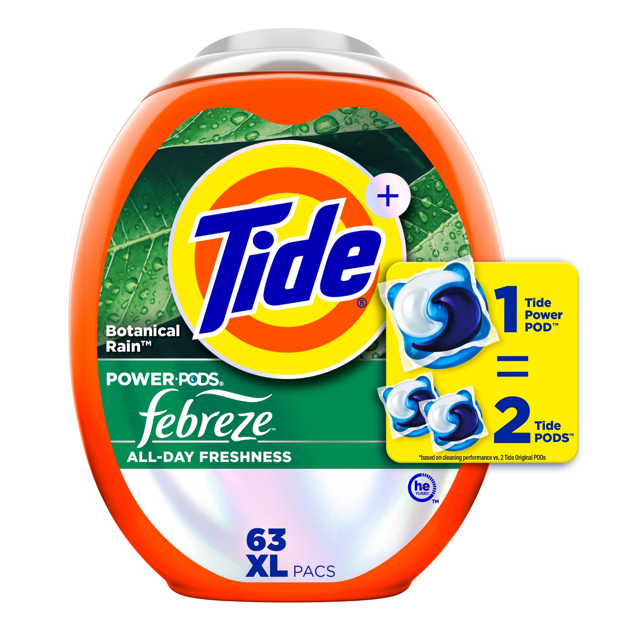 Detergente Para Ropa Pacs Tide Power Pods 63 Botanical Rain - Venta Internacional. $1,333
