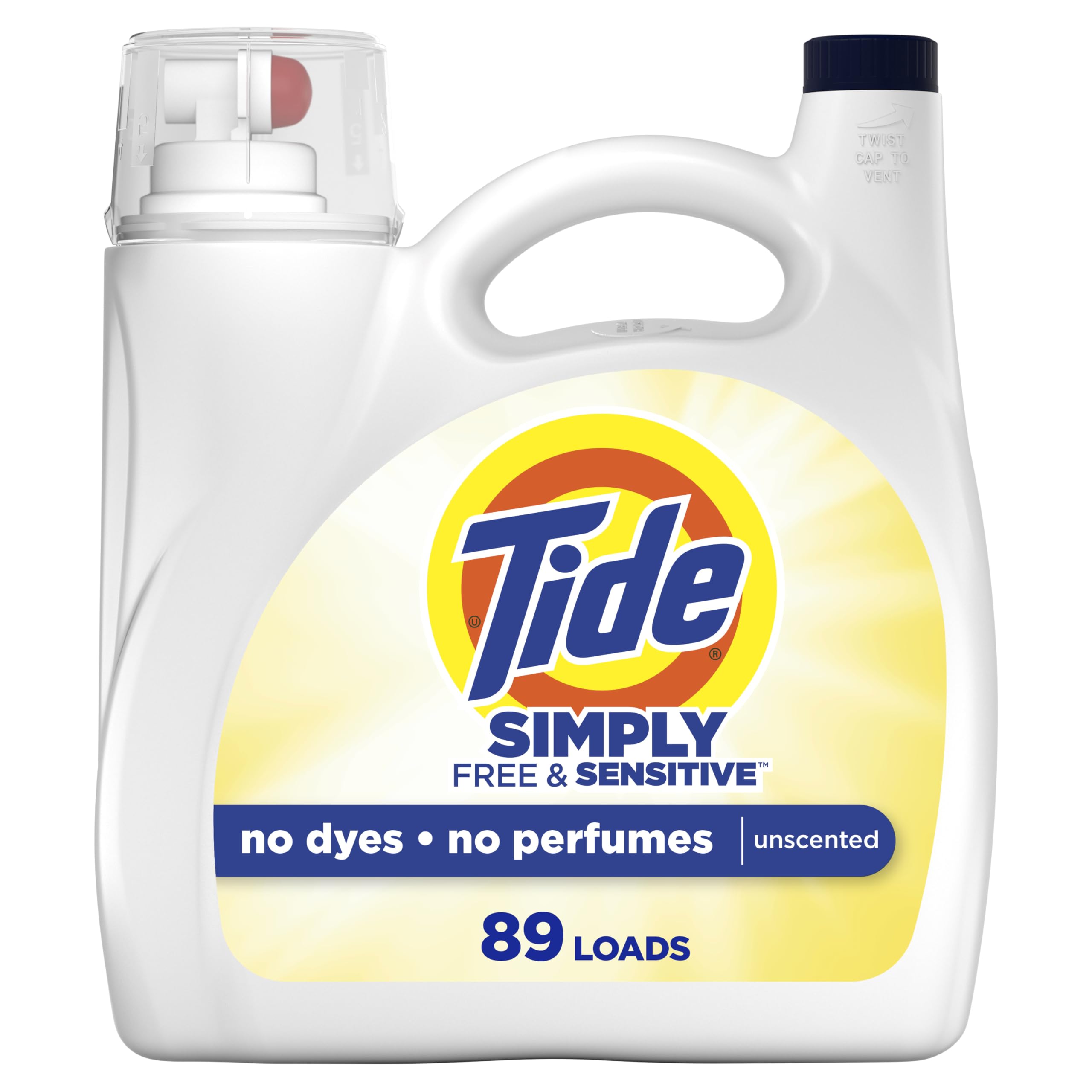 Foto 1 | Detergente Para Ropa Tide Simply Free & Sensitive, 2,75 L, 89 Cargas - Venta Internacional.