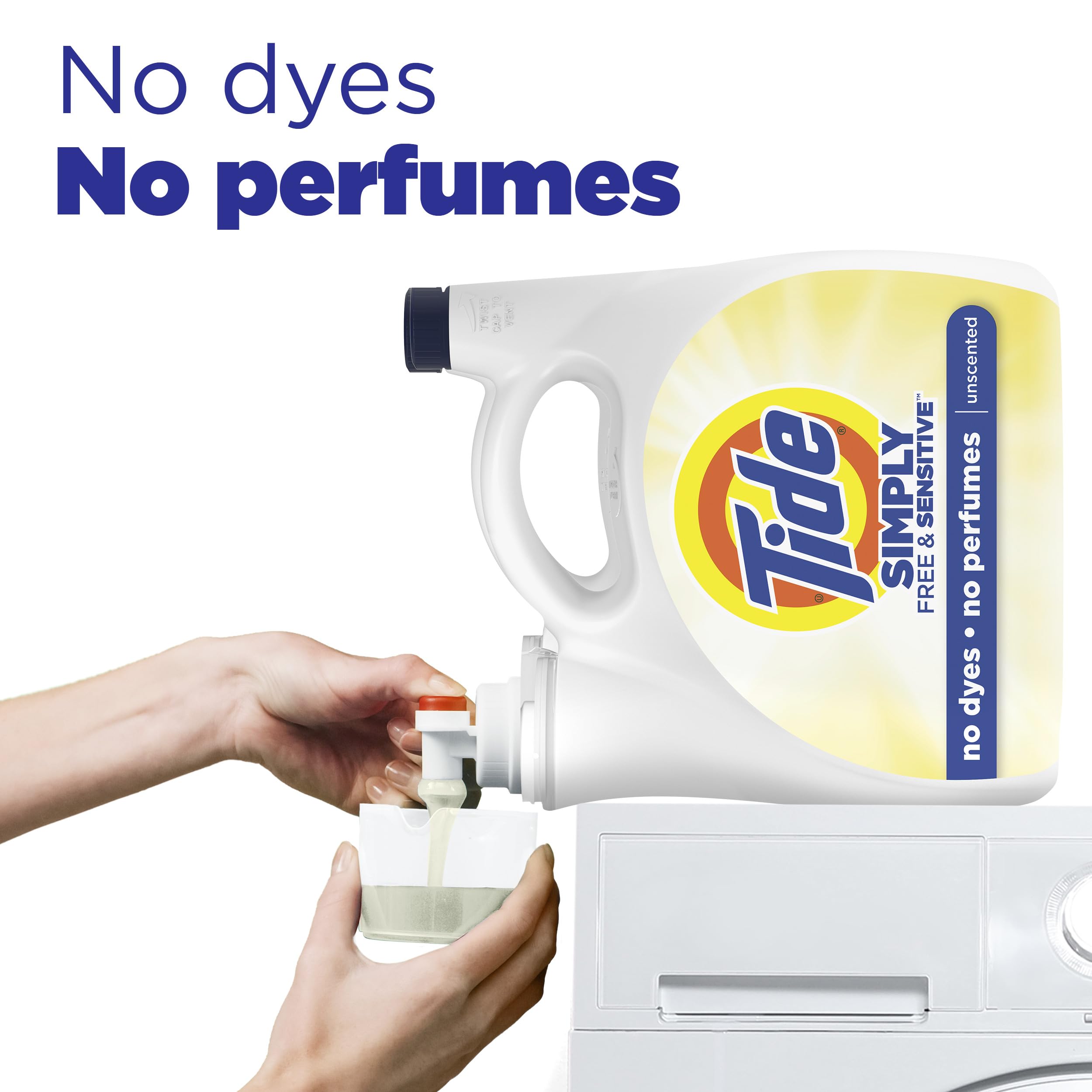 Foto 4 pulgar | Detergente Para Ropa Tide Simply Free & Sensitive, 2,75 L, 89 Cargas - Venta Internacional.