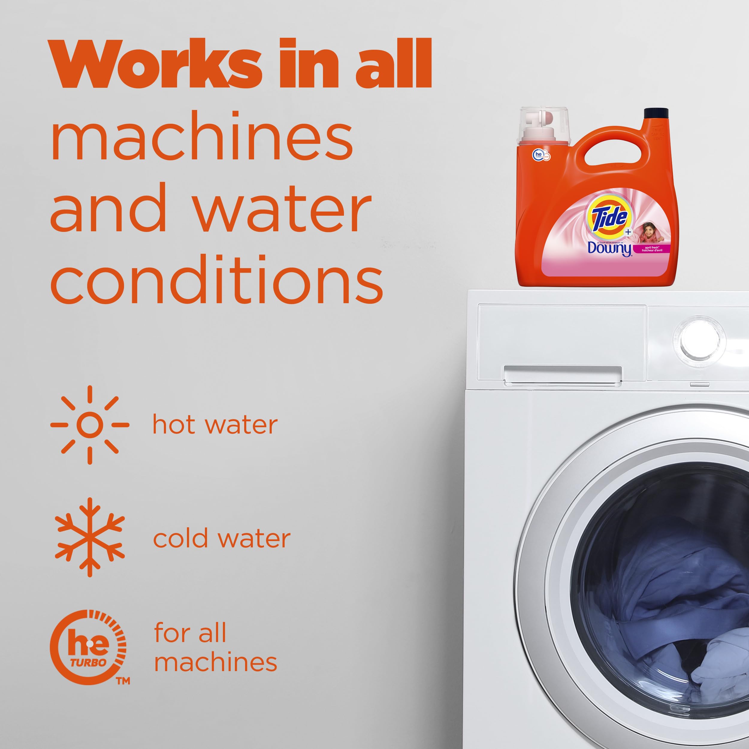 Foto 5 pulgar | Detergente Para Ropa Tide Plus A Touch Of Downy, 3,11 L, 74 Cargas - Venta Internacional.