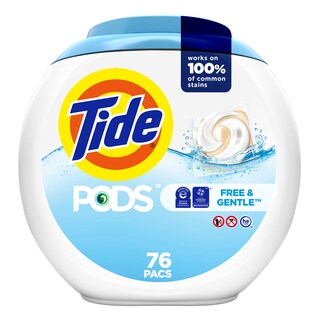 Foto 1 | Detergente Para Ropa Tide Pods Free & Gentle, 76 Paquetes - Venta Internacional.