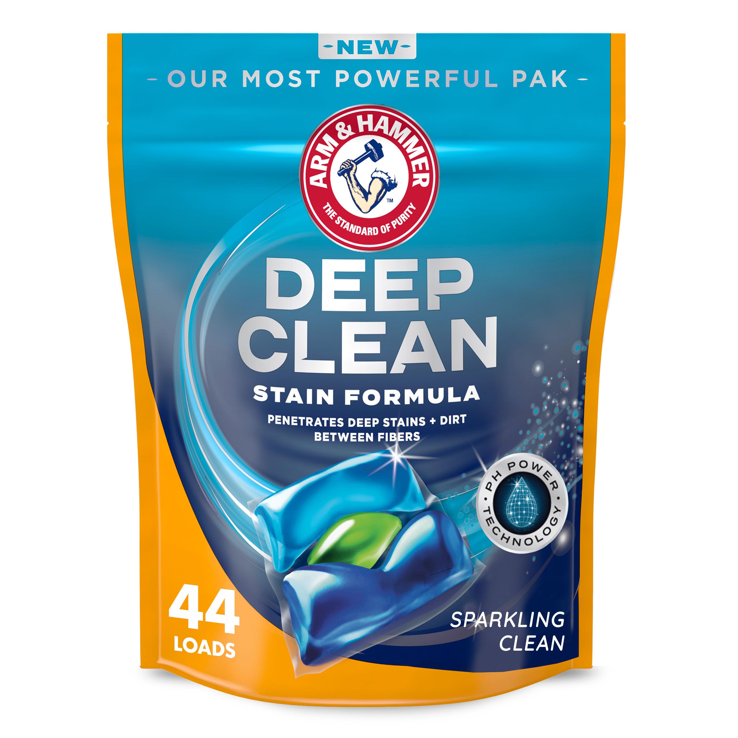 Foto 2 pulgar | Detergente para Ropa Arm & Hammer Deep Clean Stain 44 Power Paks - Venta Internacional