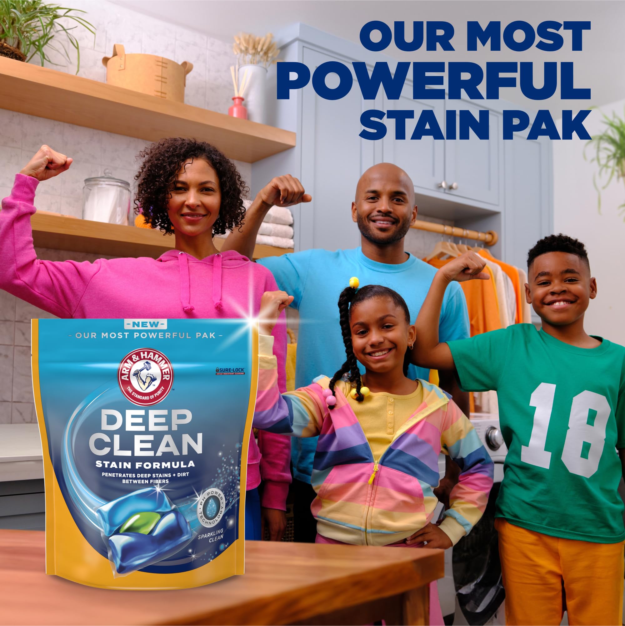 Foto 3 pulgar | Detergente para Ropa Arm & Hammer Deep Clean Stain 44 Power Paks - Venta Internacional