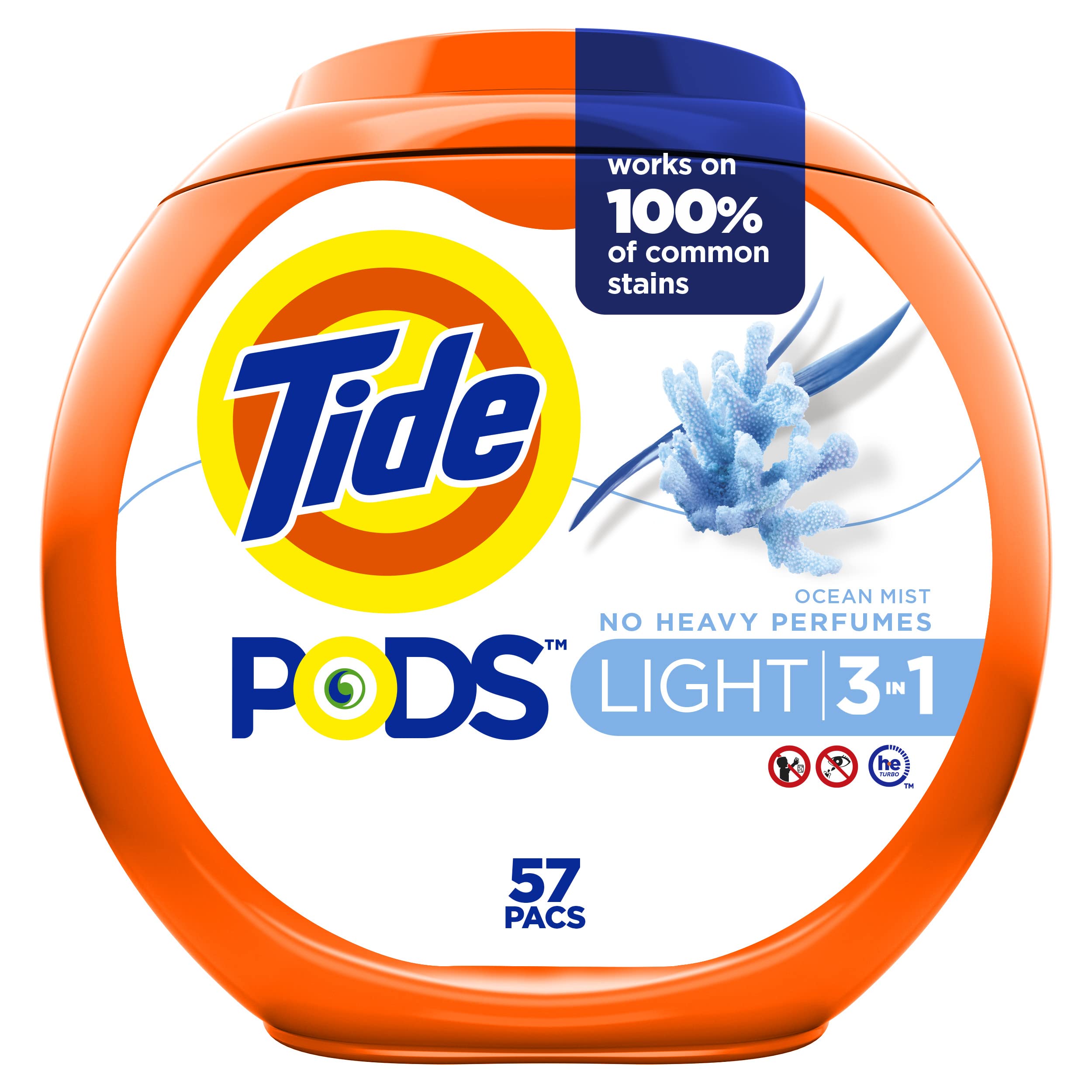 Foto 2 pulgar | Detergente Para Ropa Tide Pods Light 57 Paquetes Ocean Mist Scent - Venta Internacional.