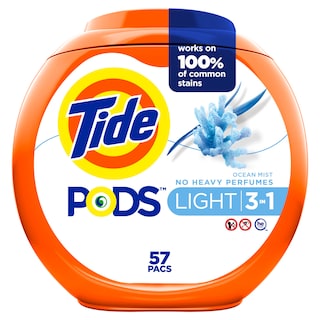 Foto 1 | Detergente Para Ropa Tide Pods Light 57 Paquetes Ocean Mist Scent - Venta Internacional.
