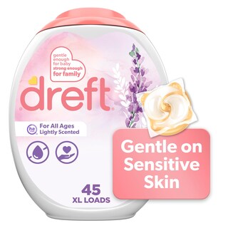 Foto 1 | Detergente Para Ropa Dreft Xl Pacs Light Scent Lavender, 45 Unidades - Venta Internacional.