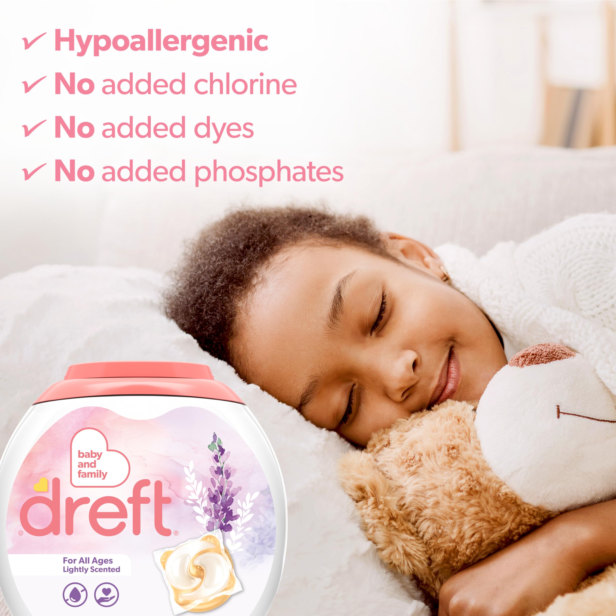 Foto 4 pulgar | Detergente Para Ropa Dreft Xl Pacs Light Scent Lavender, 45 Unidades - Venta Internacional.