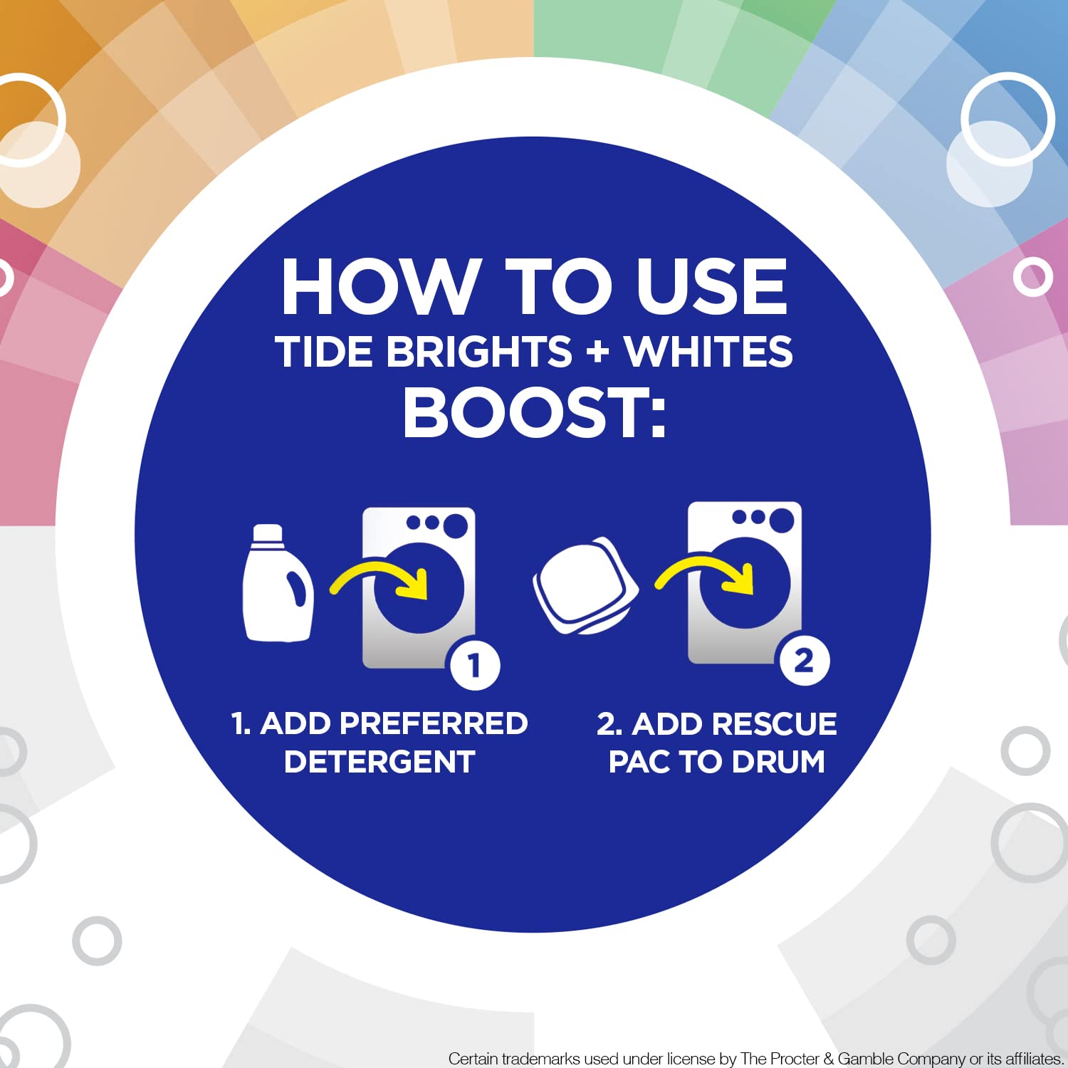 Foto 4 | Detergente Para Ropa Tide Brights & Whites Odor Rescue, 27 Unidades - Venta Internacional.