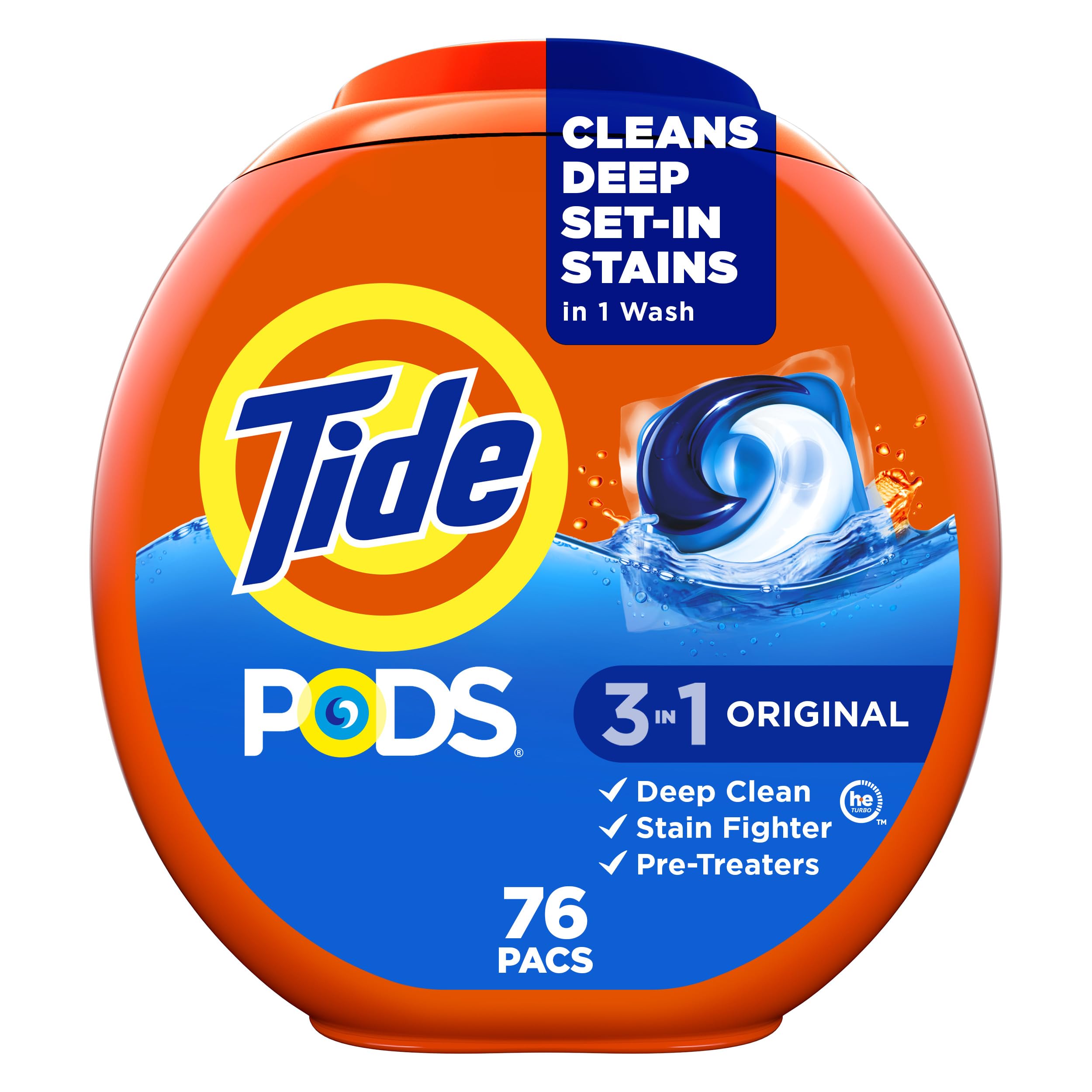 Foto 1 | Detergente Para Ropa Tide Pods, Paquete De Jabón Líquido, 76 Unidades - Venta Internacional.