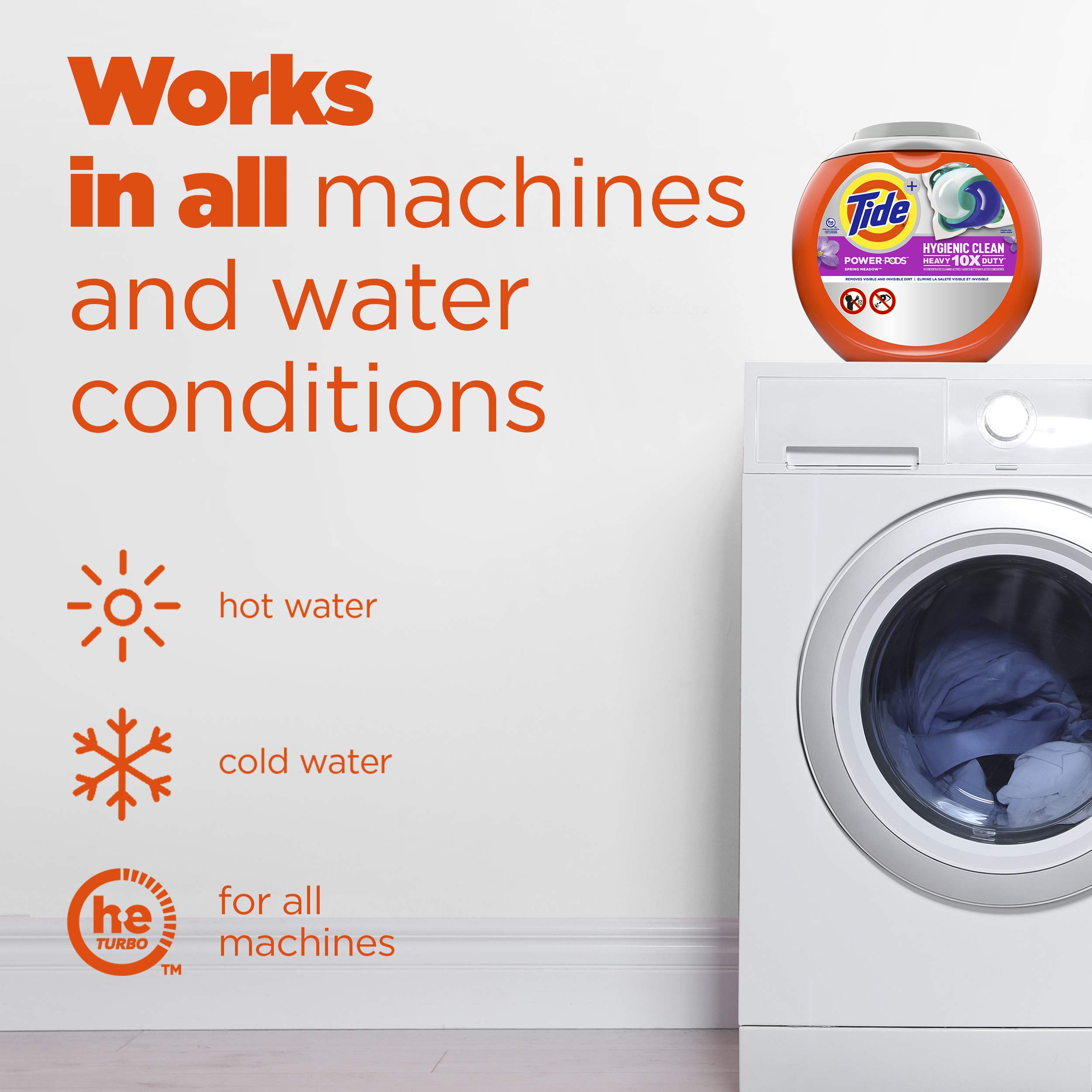 Foto 5 | Detergente Para Ropa Tide Hygienic Clean Heavy Duty 10 Veces Más Potente - Venta Internacional.