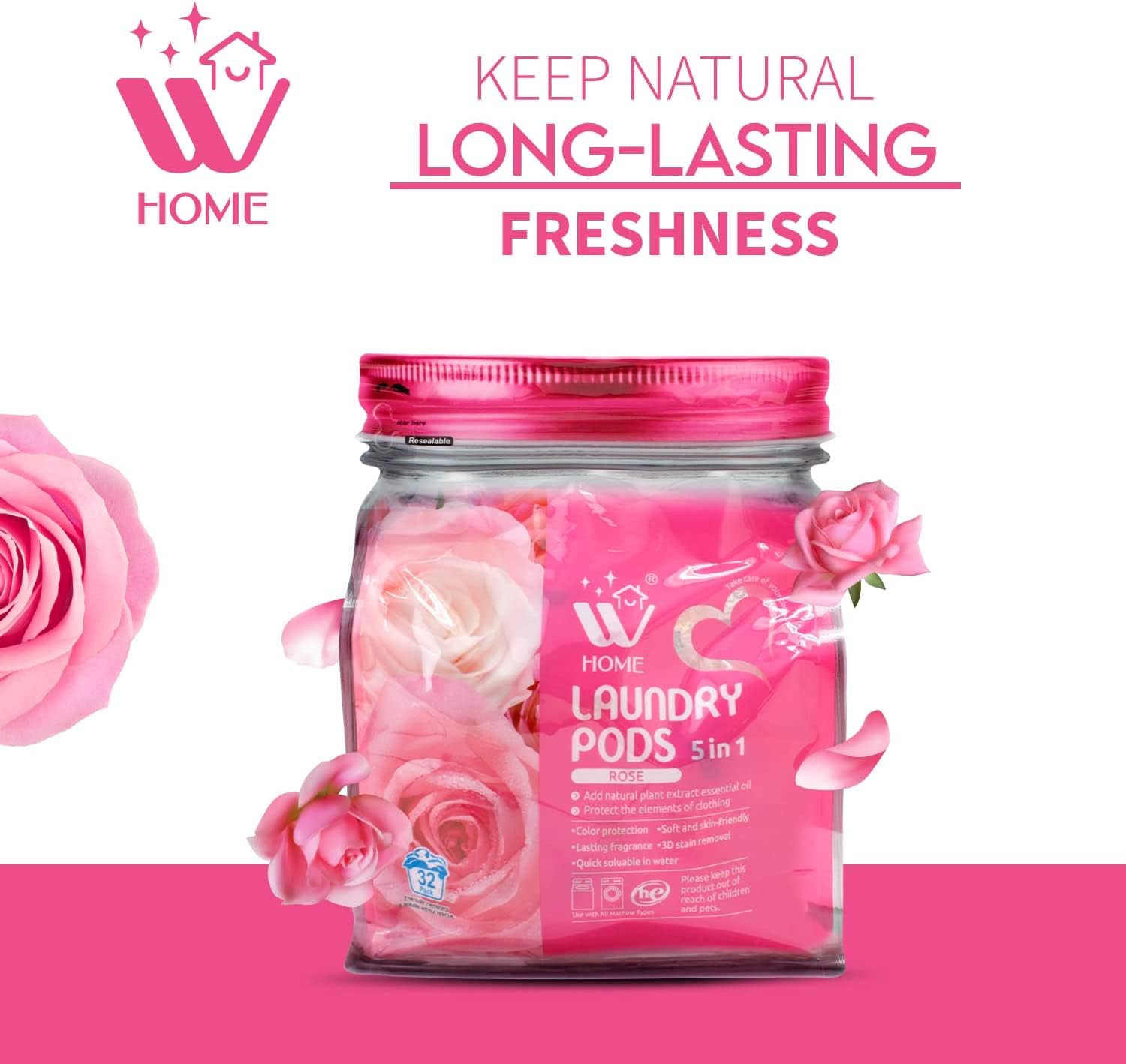 Foto 2 | Laundry Pods Natural Solution, Bolsa 5 En 1, 32 Unidades, He, 32 Ml - Venta Internacional.