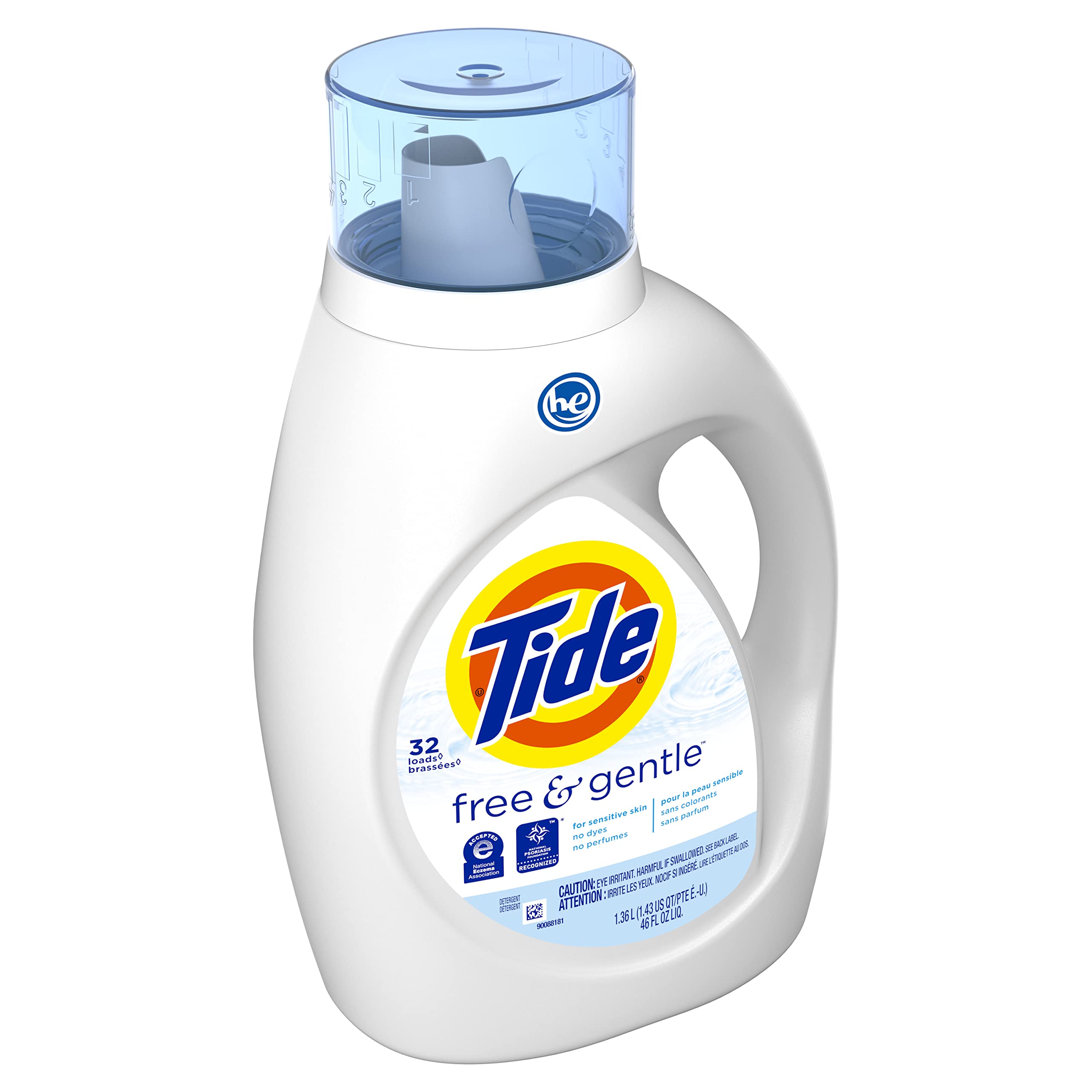 Foto 3 pulgar | Detergente Para Ropa Tide Free & Gentle Liquid Jabon 1.36l 32 L - Venta Internacional.
