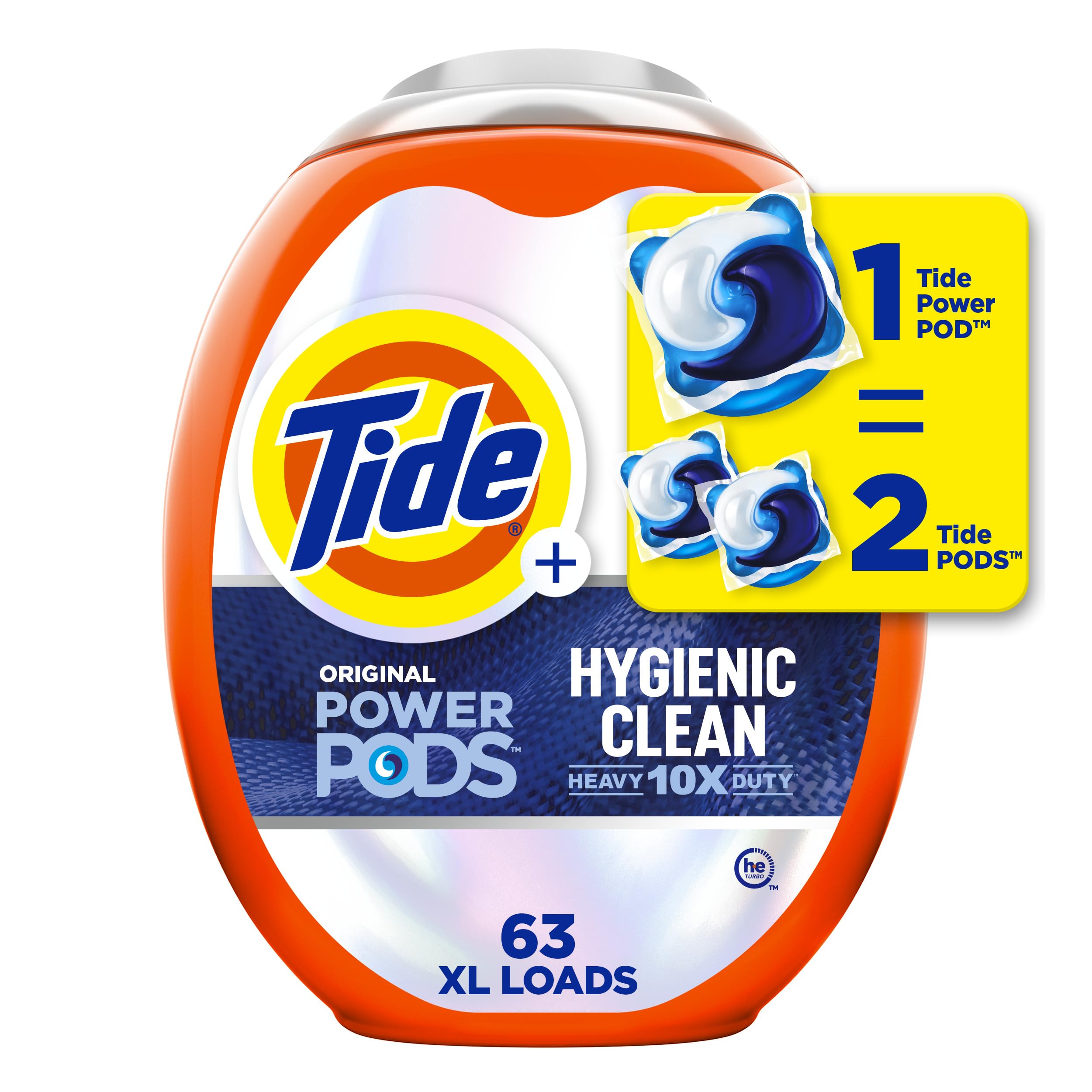 Foto 2 pulgar | Detergente Para Ropa Tide Hygienic Clean Heavy Duty, 63 Paquetes - Venta Internacional.