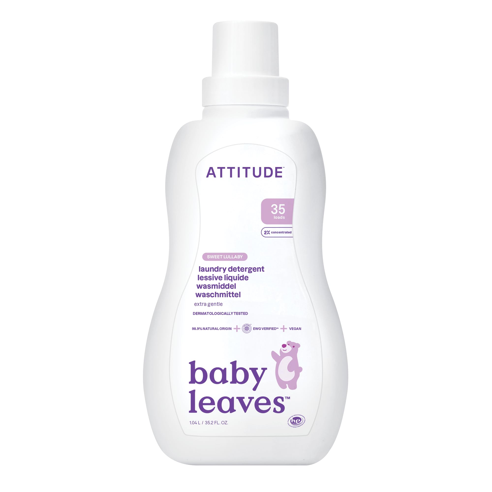 Foto 2 pulgar | Detergente Para Ropa Attitude Baby Sweet Lullaby, 1,05 L, 35 Cargas - Venta Internacional.