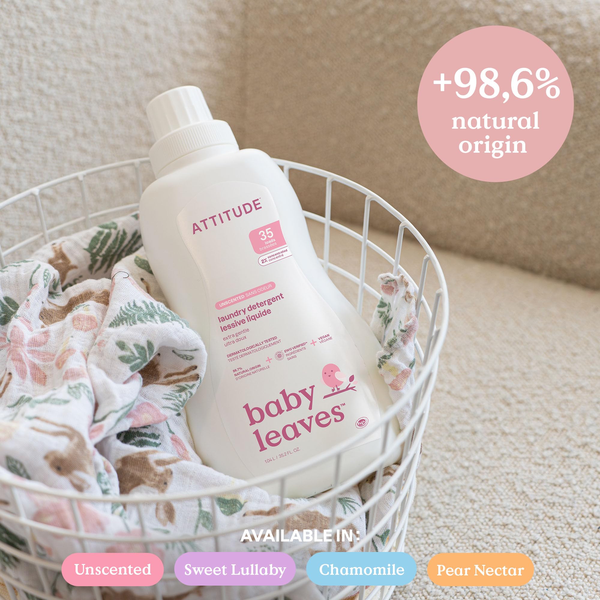 Foto 4 pulgar | Detergente Para Ropa Attitude Baby Sweet Lullaby, 1,05 L, 35 Cargas - Venta Internacional.