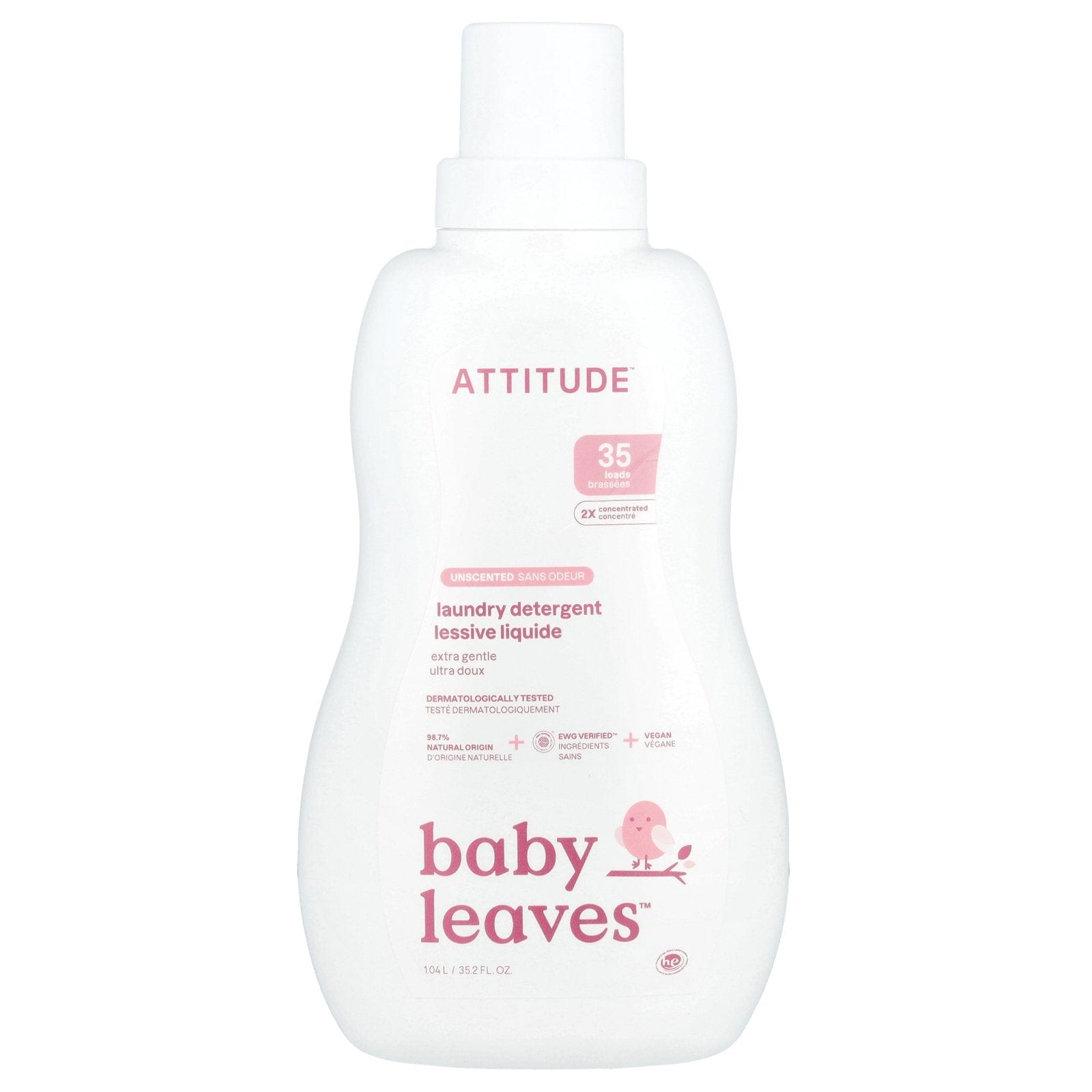 Detergente Para Ropa Attitude Baby Leaves Extra Gentle 1.04 L - Venta Internacional. $879