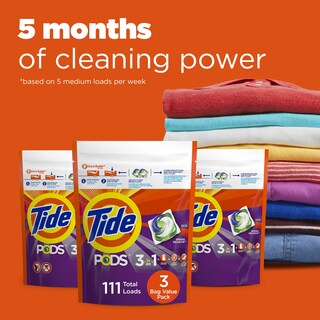Foto 4 | Detergente Para Ropa En Cápsulas Tide Pods Spring Meadow 111 Unidades - Venta Internacional.