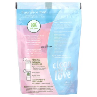 Foto 2 | Detergente Para Ropa Pods Grab Green Delicate Sin Fragancia 240 G - Venta Internacional.