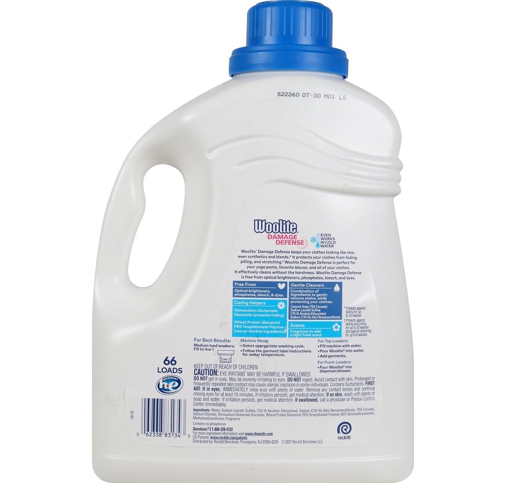 Foto 3 pulgar | Detergente Para Ropa Woolite Damage Defense  66 Cargas  3 Litros - Venta Internacional.