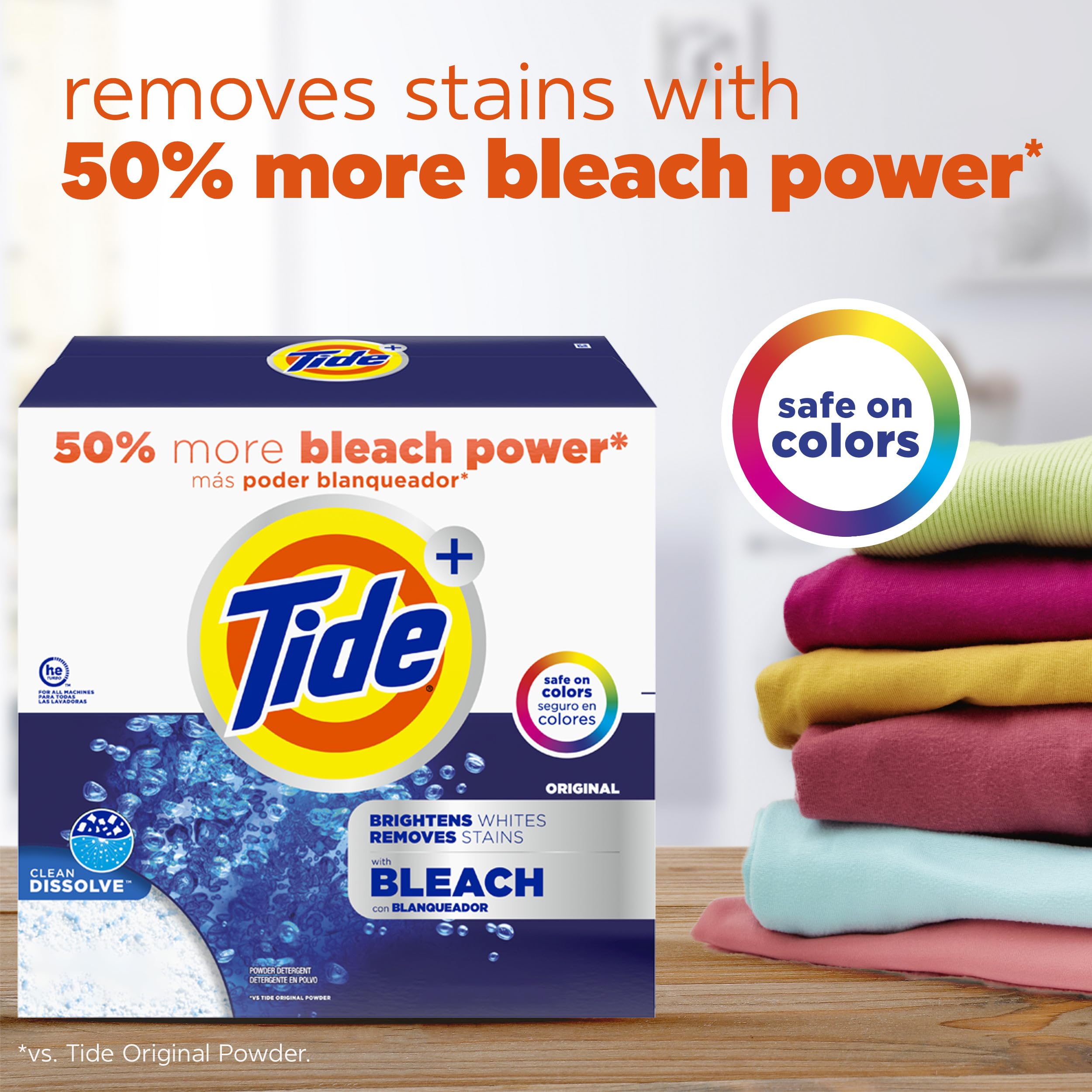 Foto 3 pulgar | Detergente Para Ropa Tide Powder Con Lejía  89 Cargas  3 8 Litros - Venta Internacional.