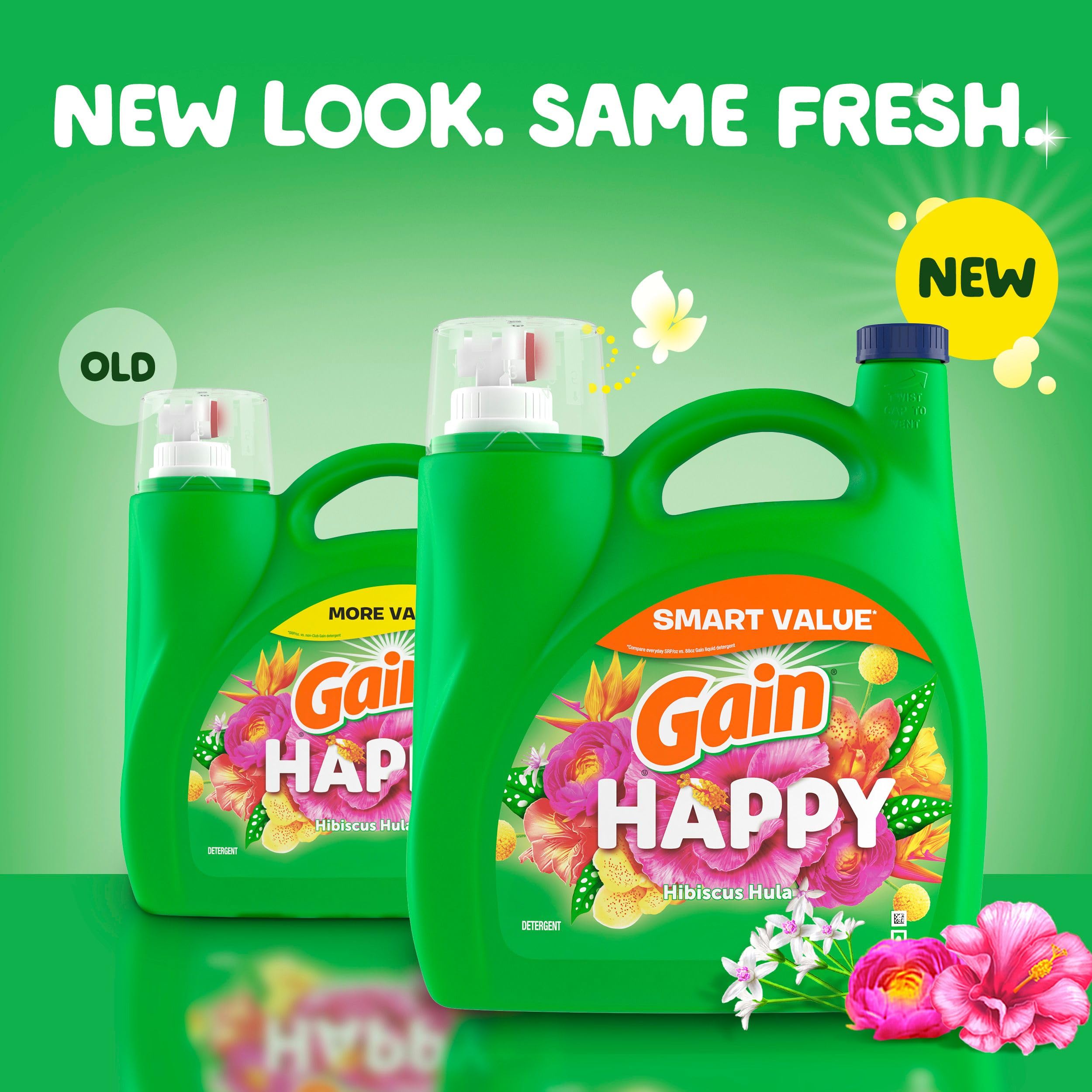 Foto 2 | Detergente Para Ropa Gain Happy Scent  4 5 L  107 Cargas  Compatible Con He - Venta Internacional.