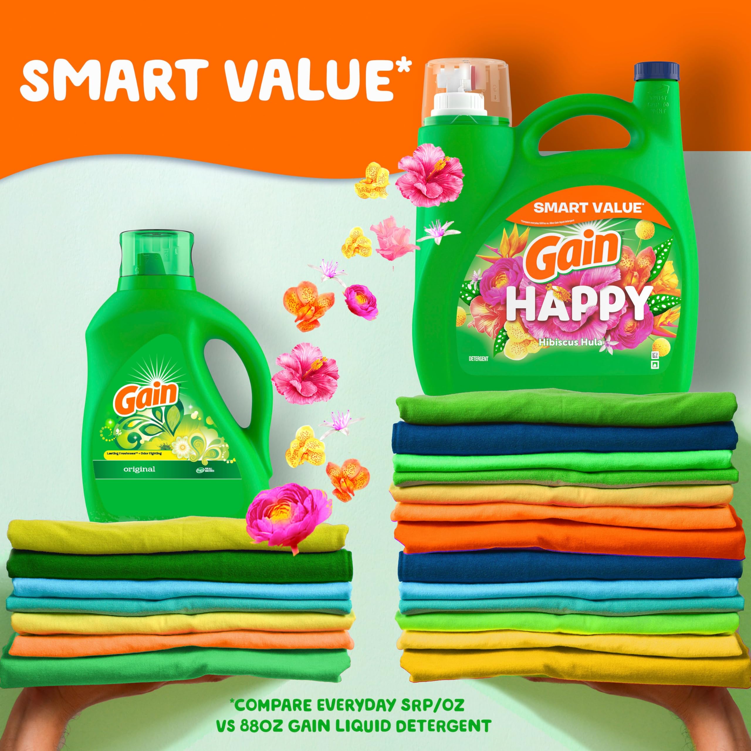 Foto 3 | Detergente Para Ropa Gain Happy Scent  4 5 L  107 Cargas  Compatible Con He - Venta Internacional.