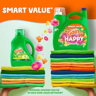 Foto 3 | Detergente Para Ropa Gain Happy Scent 4 5 L 107 Cargas Compatible Con He - Venta Internacional.