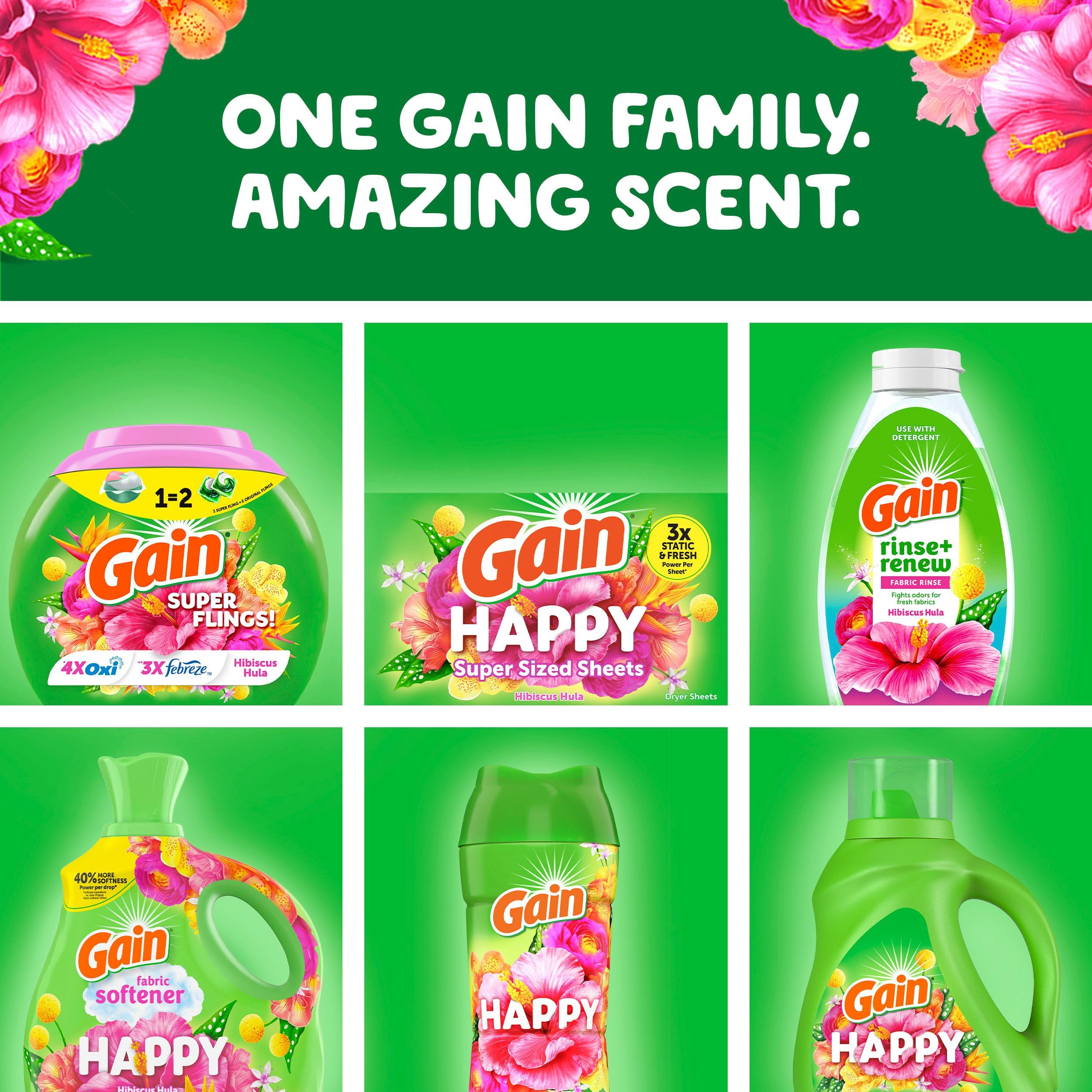 Foto 5 | Detergente Para Ropa Gain Happy Scent  4 5 L  107 Cargas  Compatible Con He - Venta Internacional.