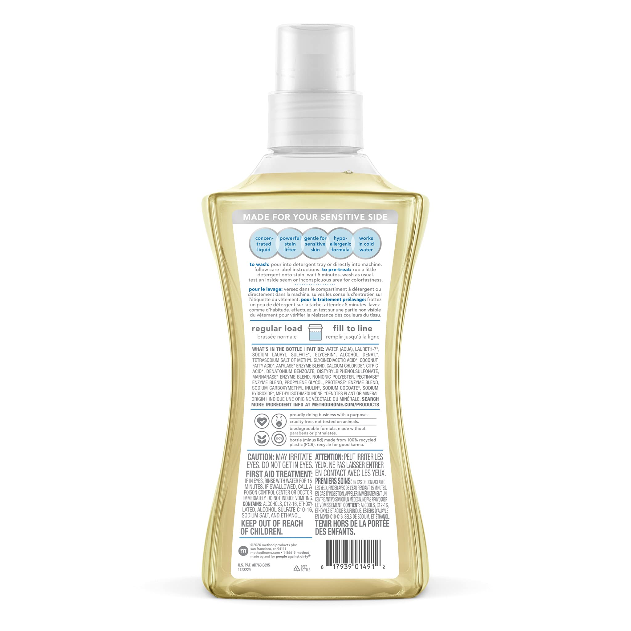 Foto 2 | Detergente Para Ropa Method  Líquido  Sin Fragancia  1 58 L  66 Cargas - Venta Internacional.