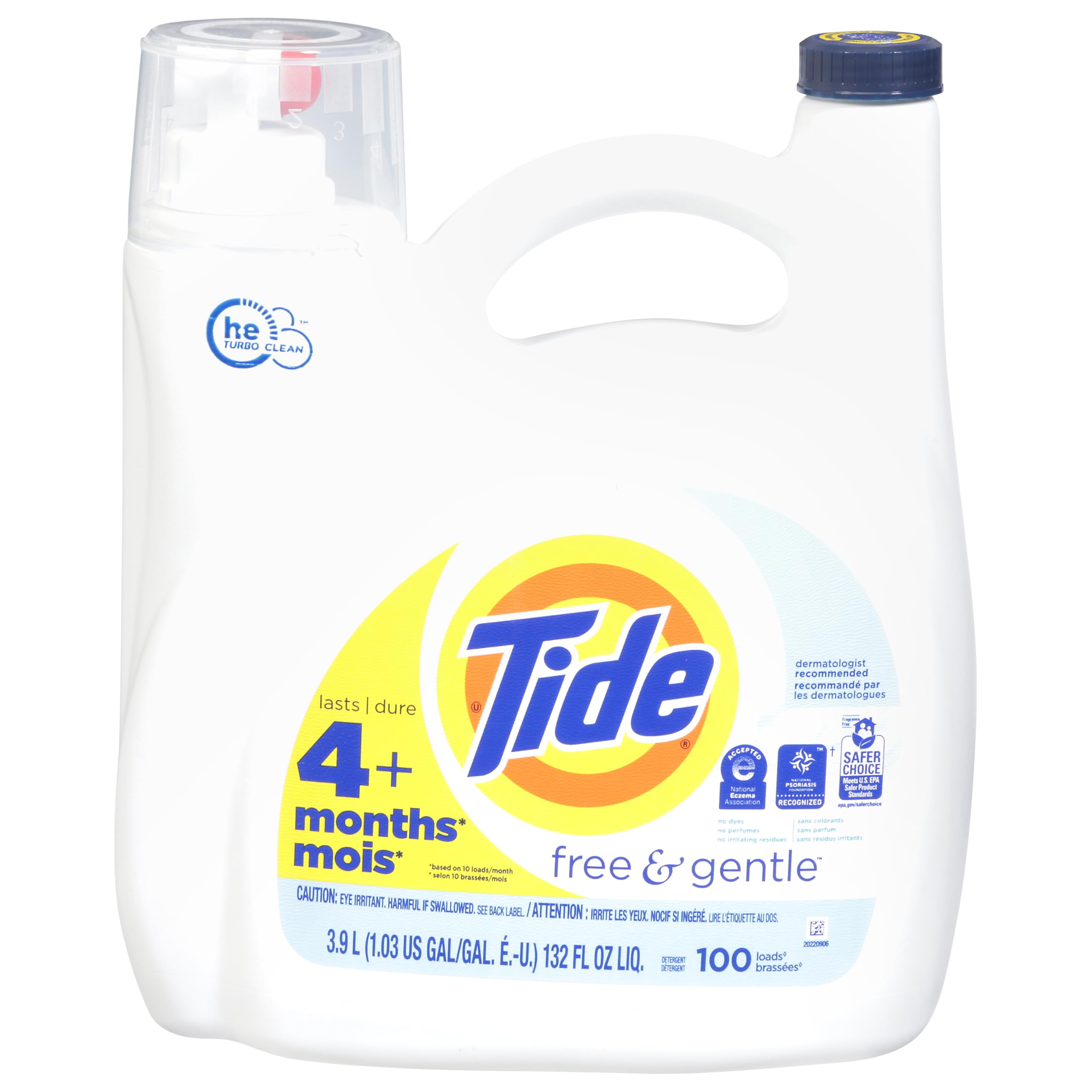 Foto 2 pulgar | Detergente Para Ropa Tide Free And Gentle 3.9 L  100 Cargas - Venta Internacional.