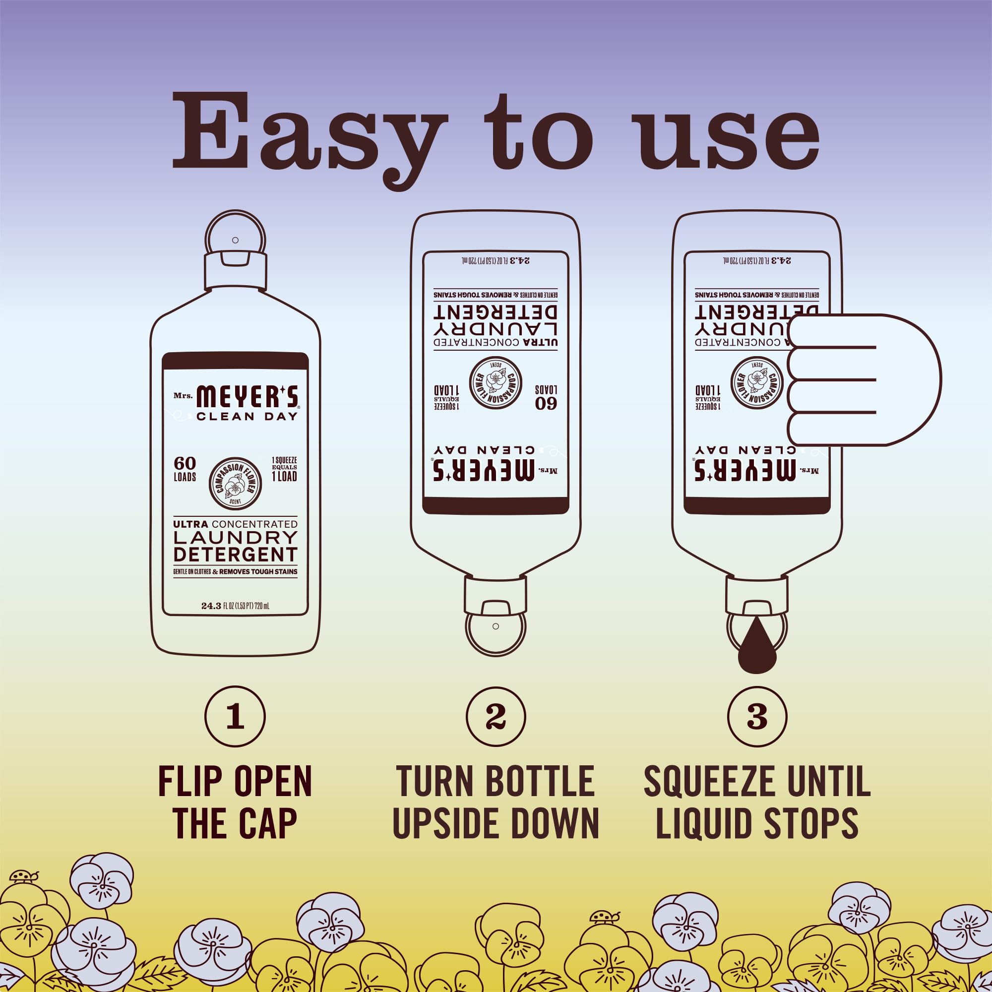 Foto 5 pulgar | Detergente Para Ropa Mrs. Meyer's Clean Day Ultraconcentrado 720 Ml - Venta Internacional.