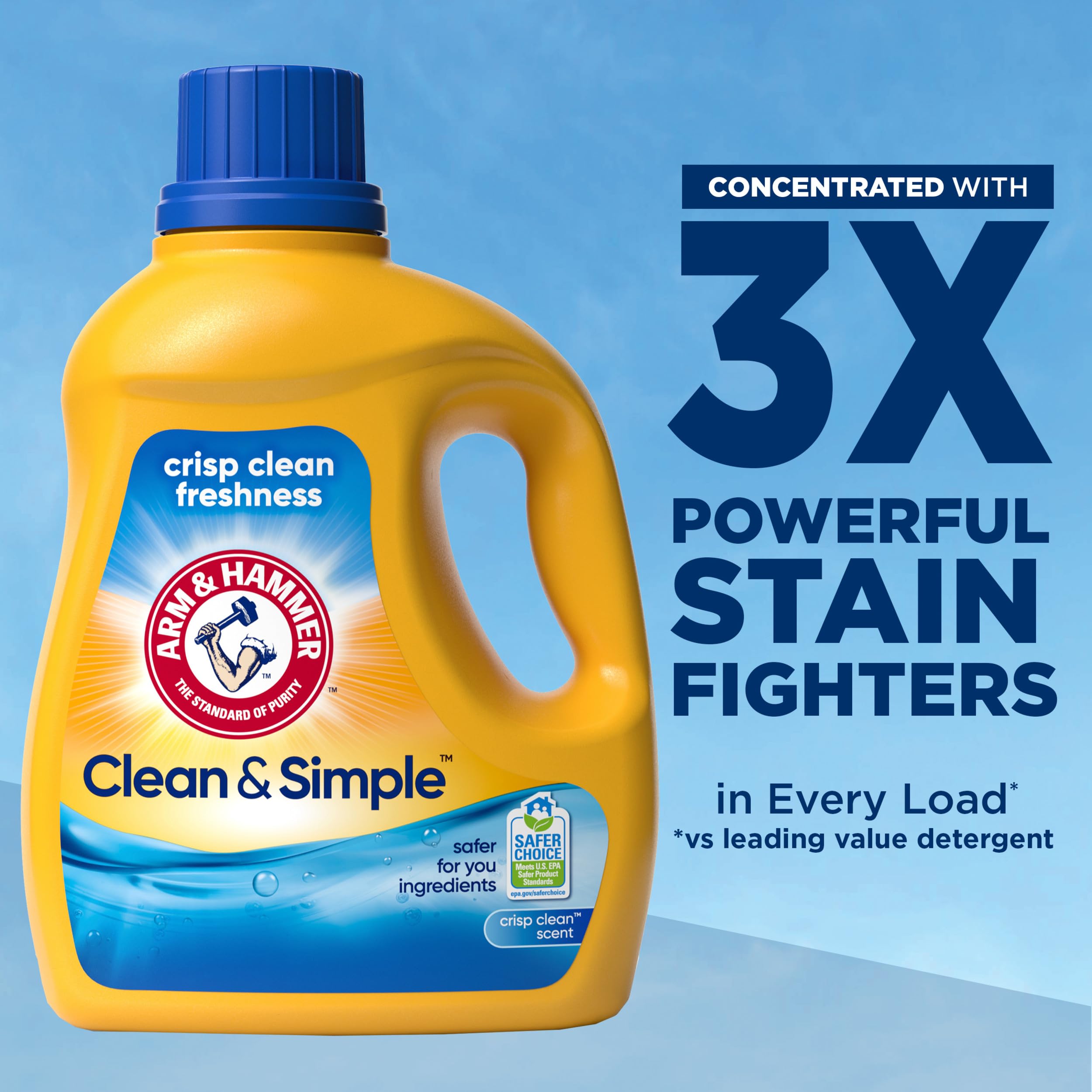 Foto 6 pulgar | Detergente Líquido Para Ropa Arm & Hammer Clean & Simple  2 97 L - Venta Internacional.