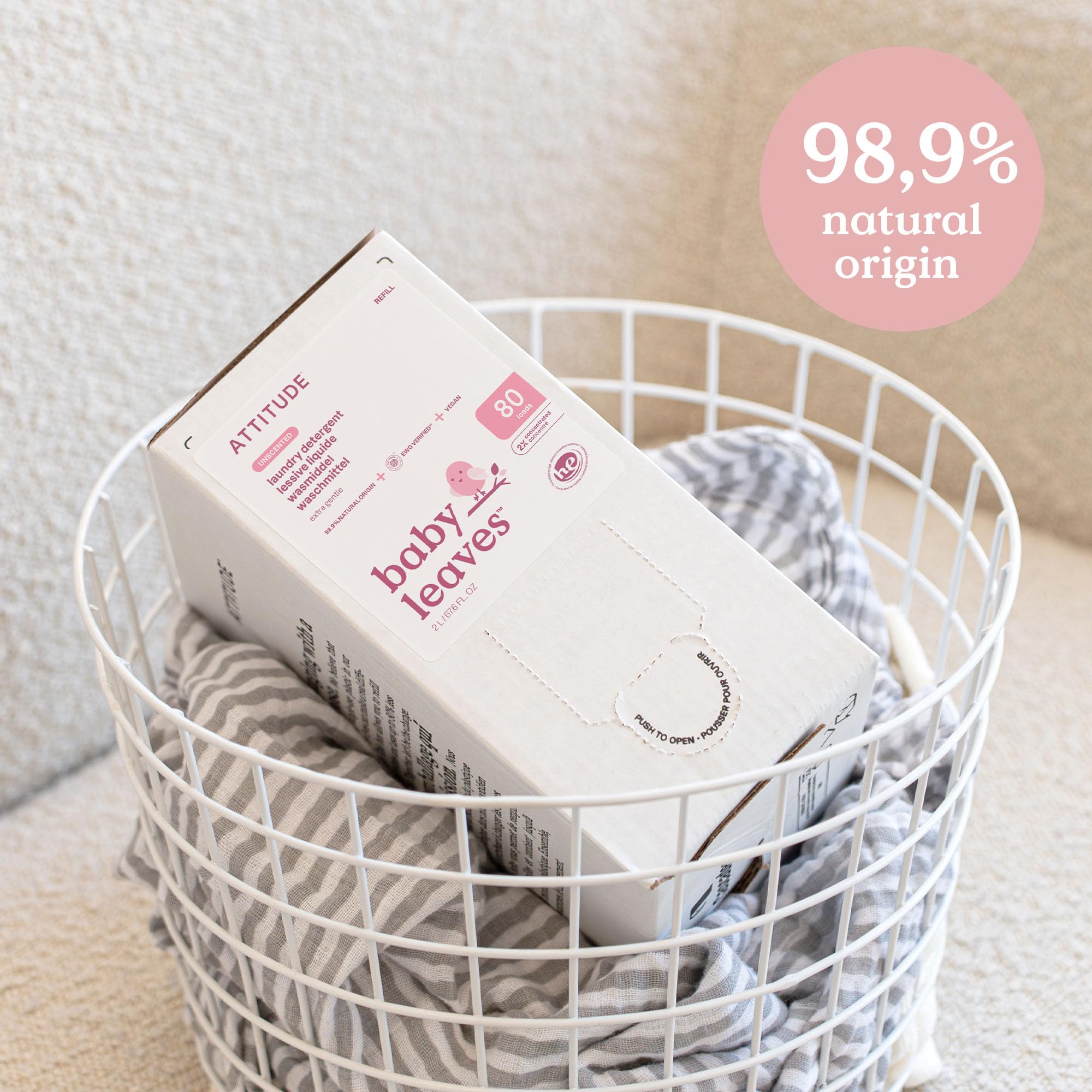 Foto 3 pulgar | Detergente Para Ropa Attitude Baby 80 Loads 2l Ewg Verified - Venta Internacional.