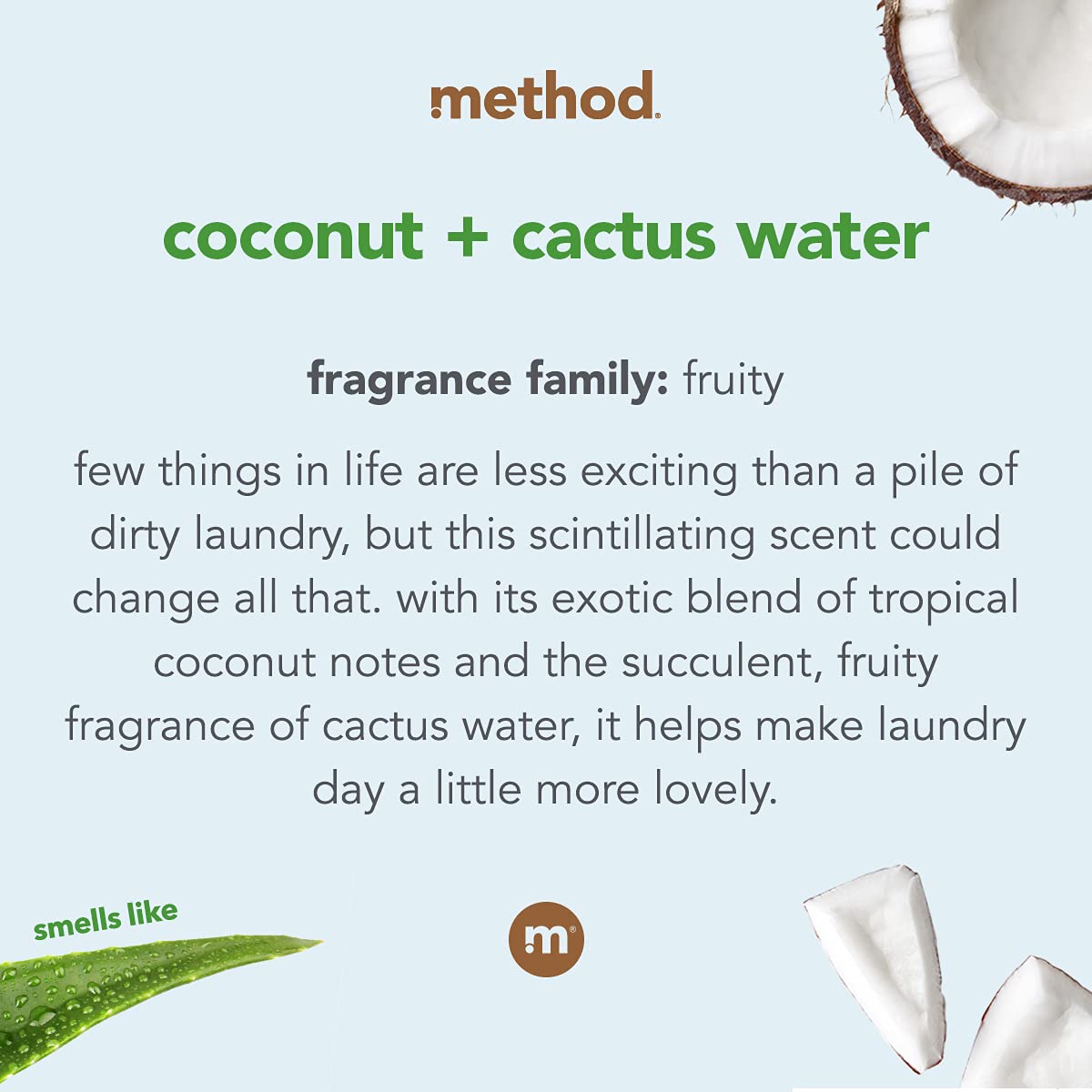 Foto 4 pulgar | Detergente Para Ropa Method Liquid Coconut & Cactus Water  1 58 L - Venta Internacional.