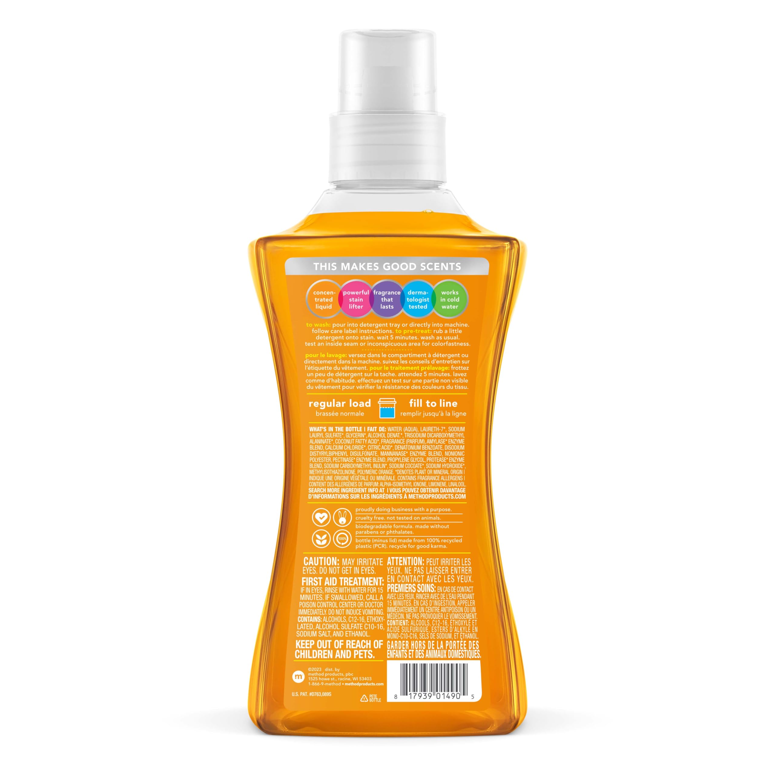 Foto 3 pulgar | Detergente Para Ropa Method Ginger Mango 1 58 L 66 Cargas - Venta Internacional.