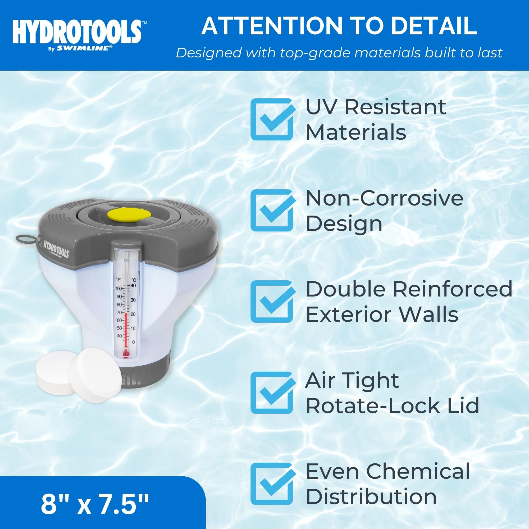 Foto 8 pulgar | Dispensador De Cloro Flotante Swimline Hydrotools Smart Pools - Venta Internacional.