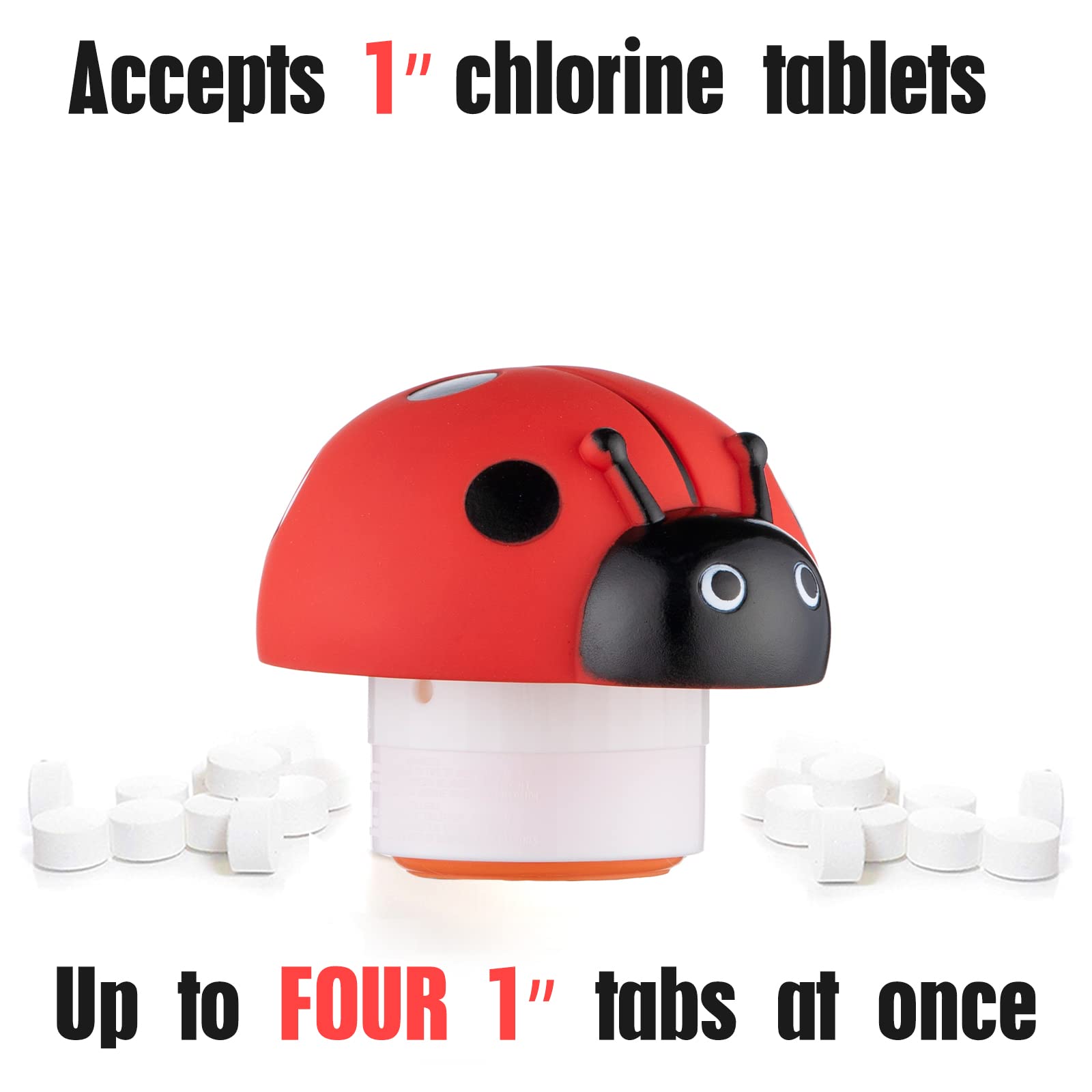 Foto 7 pulgar | Chlorine Floater Xy-wq Ladybug Para 1 Tableta Con Flujo Ajustable - Venta Internacional.
