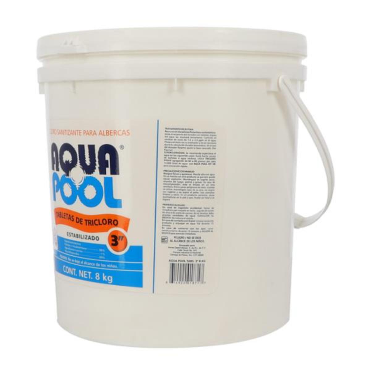 Foto 3 pulgar | Tabletas De Tricloro 8 Kg Aquapool