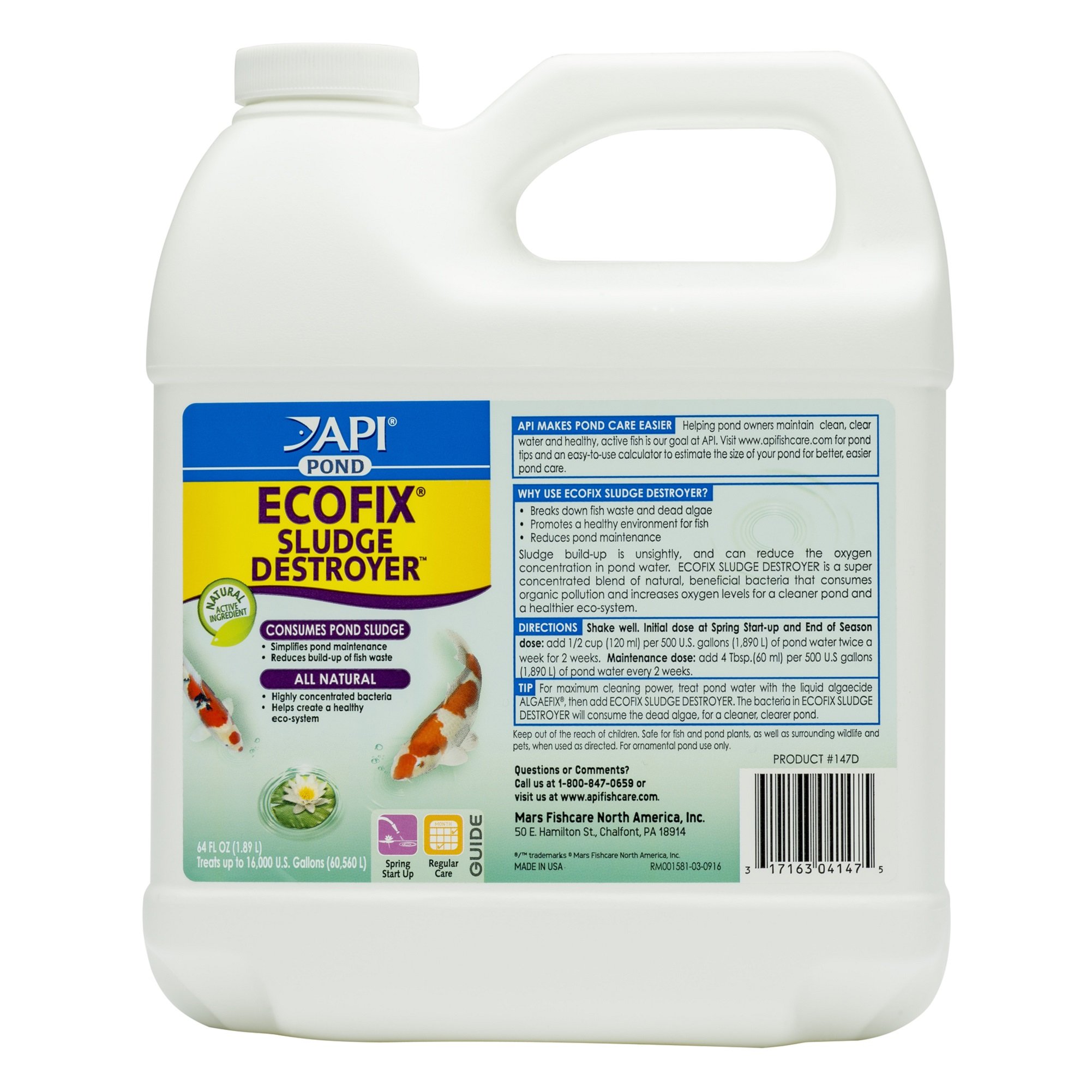Limpiador De Estanques Api Pond Ecofix Sludge Destroyer  Botella De 1 89 L - Venta Internacional.