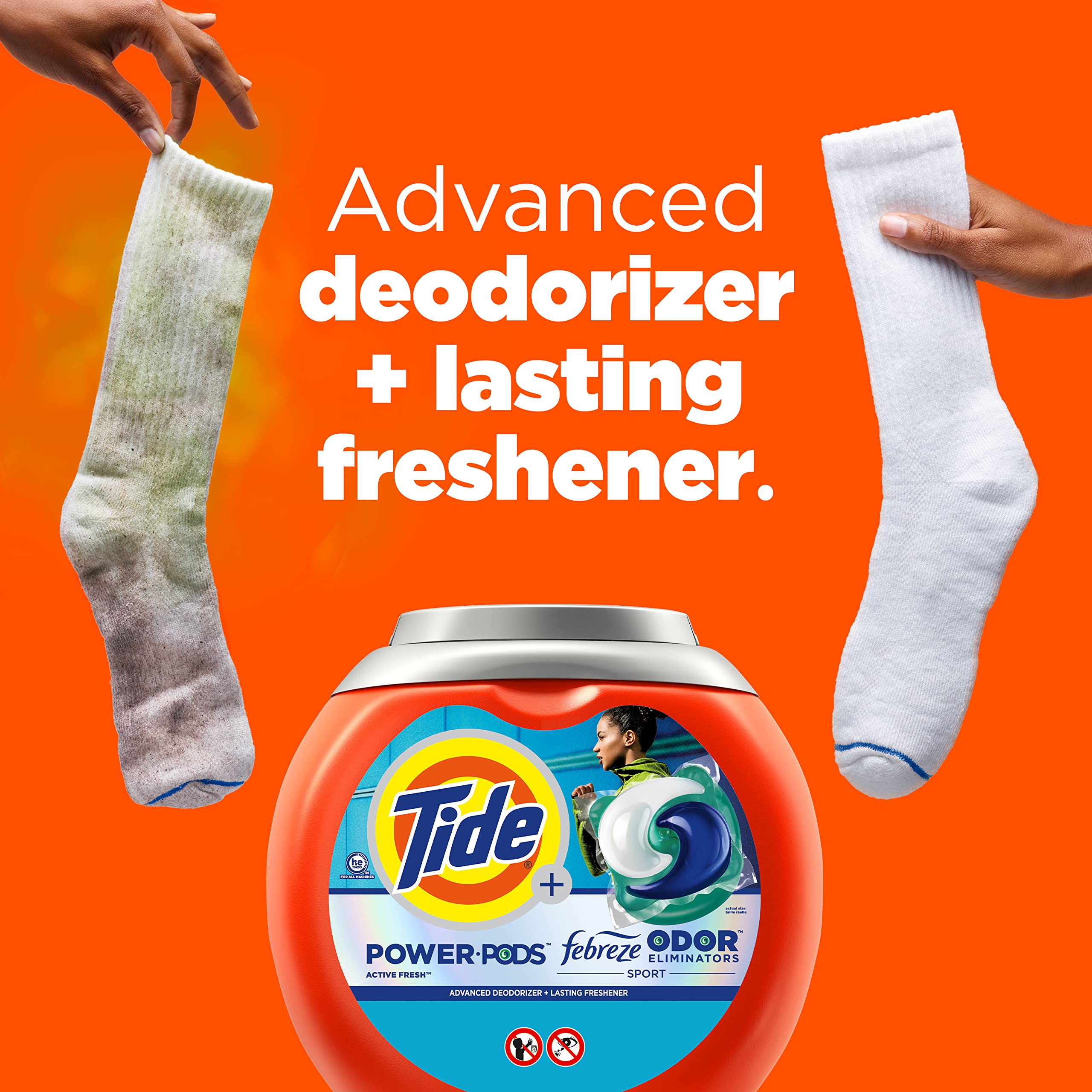 Foto 4 pulgar | Detergente Para Ropa Pacs Tide Power Pods Con Febreze Sport De 25 Unidades - Venta Internacional.