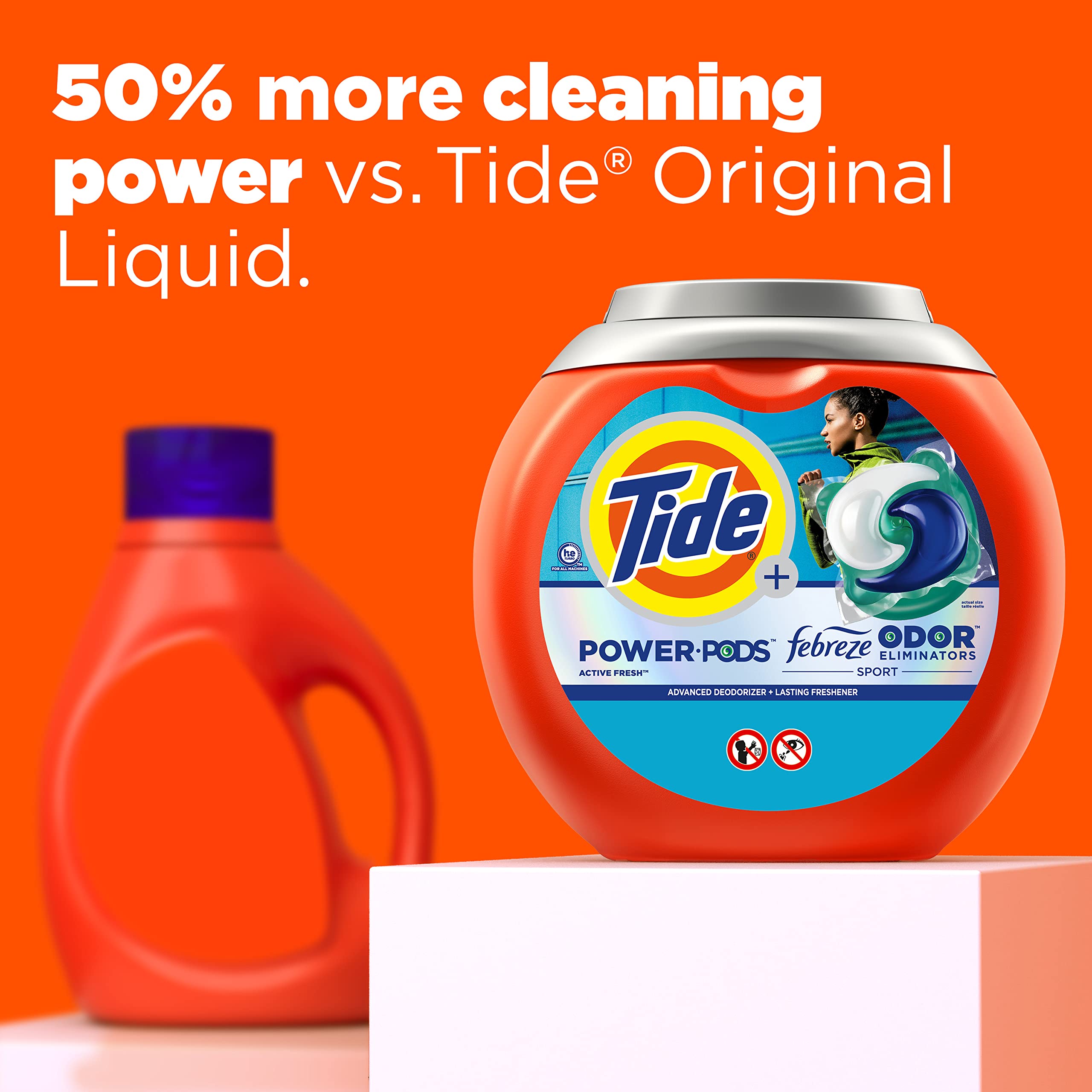 Foto 5 pulgar | Detergente Para Ropa Pacs Tide Power Pods Con Febreze Sport De 25 Unidades - Venta Internacional.