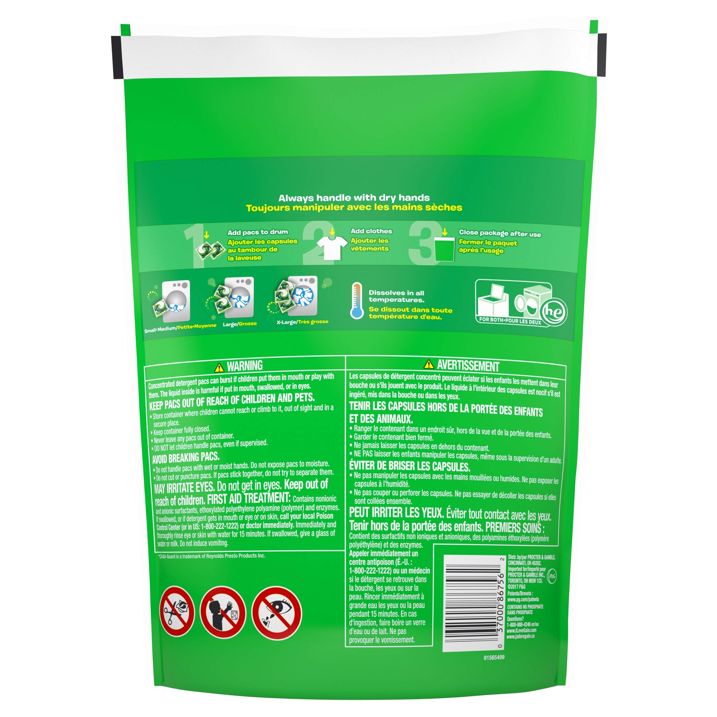 Foto 3 pulgar | Detergente Para Ropa Gain Flings Con El Doble De Poder De Limpieza - Venta Internacional.