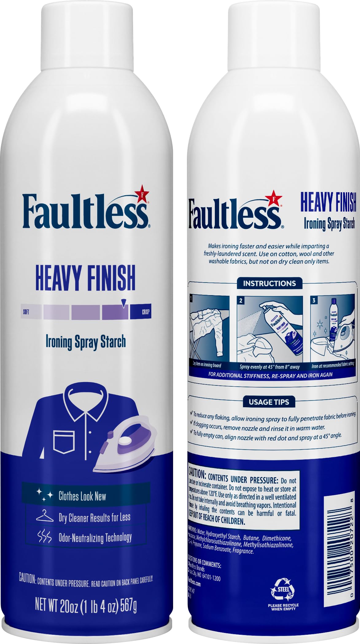 Foto 3 pulgar | Spray Starch Faultless Heavy Hold, 591 Ml (paquete De 3) - Venta Internacional.