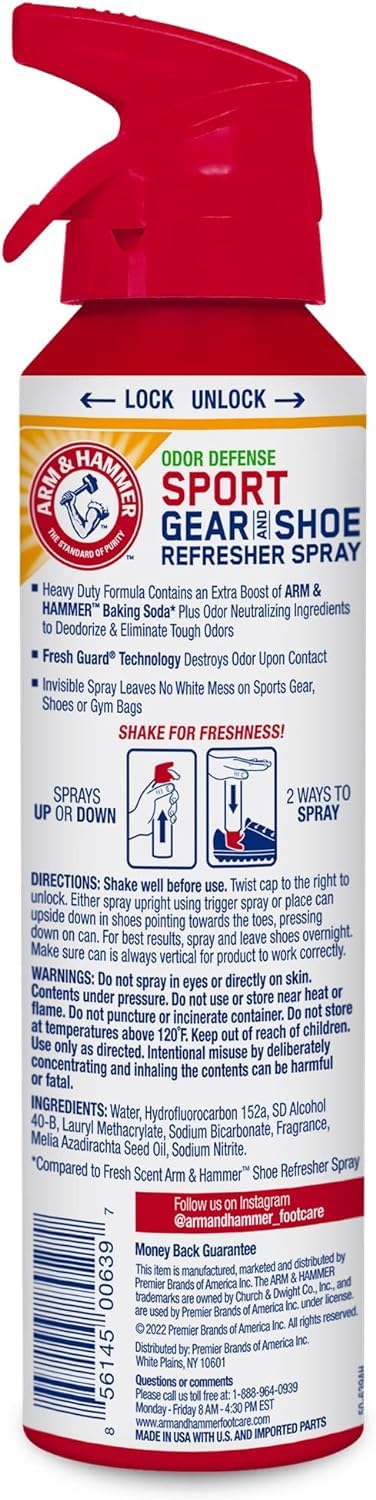 Foto 3 pulgar | Desodorizante En Aerosol Arm & Hammer Sport Gear & Shoe, 200 Ml (paquete De 3) - Venta Internacional.