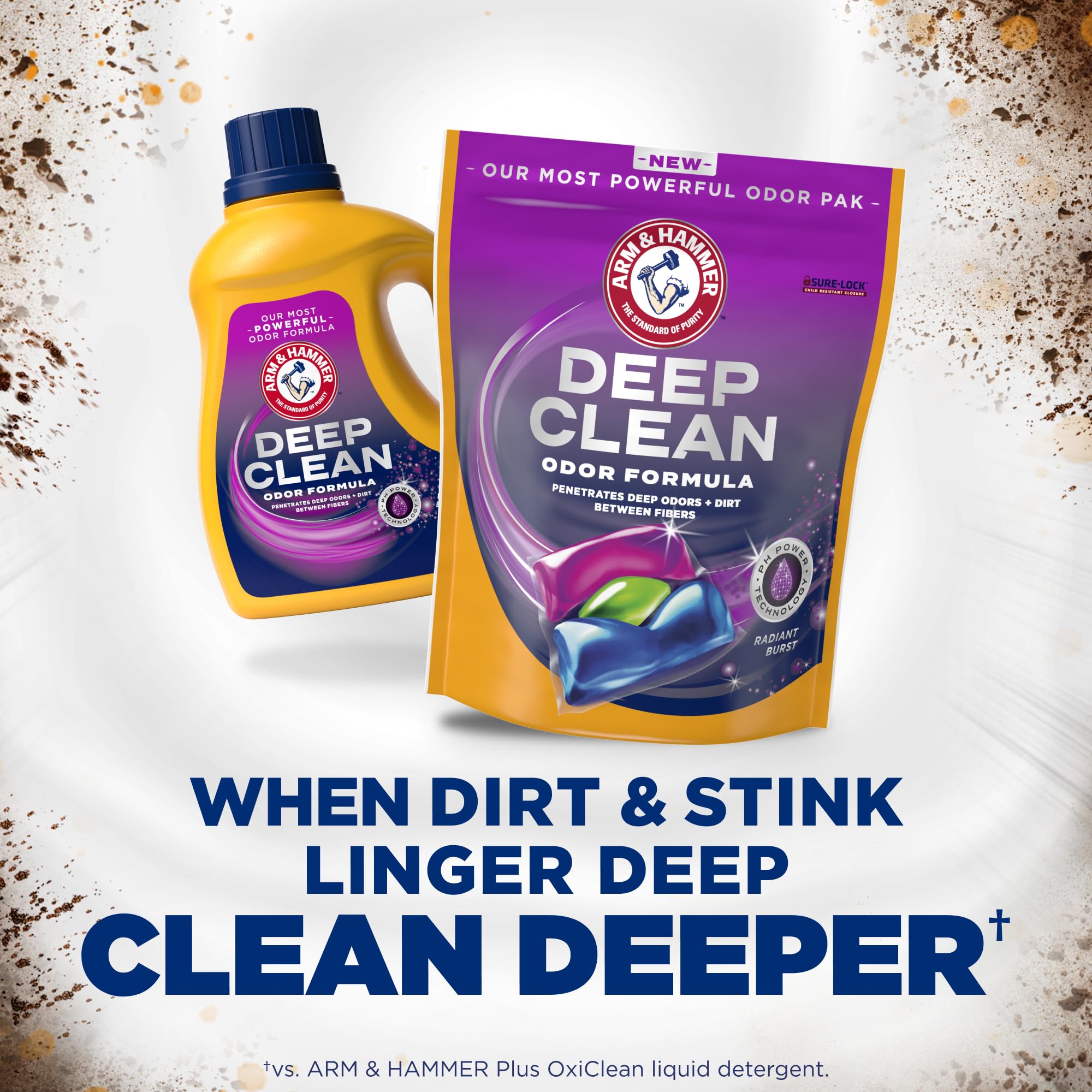 Foto 4 pulgar | Detergente Para Ropa Arm & Hammer Deep Clean Odor 44 Power Paks - Venta Internacional.